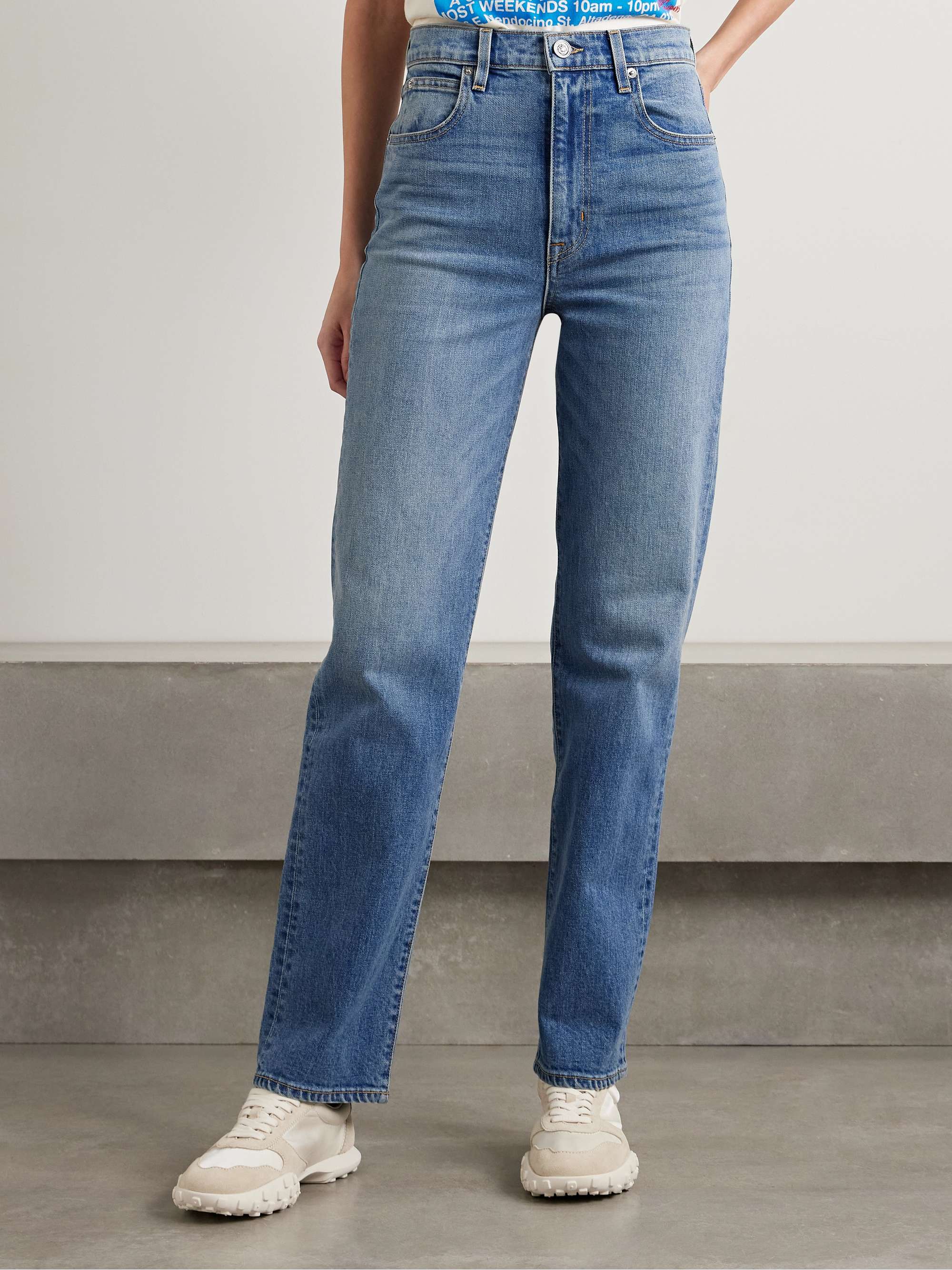 London high-rise straight-leg organic jeans view