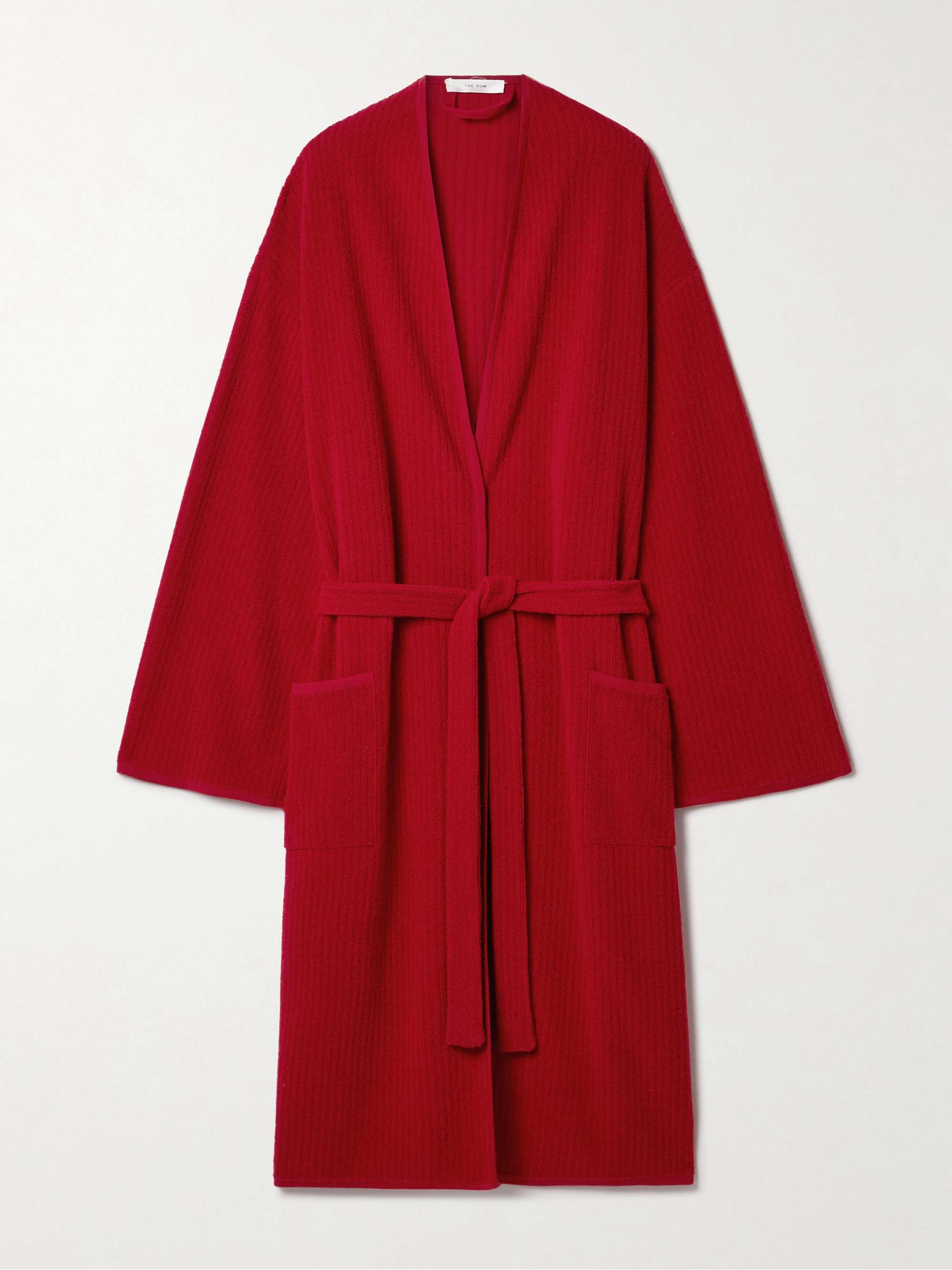 Ghali oversized belted ribbed cashmere cardigan view