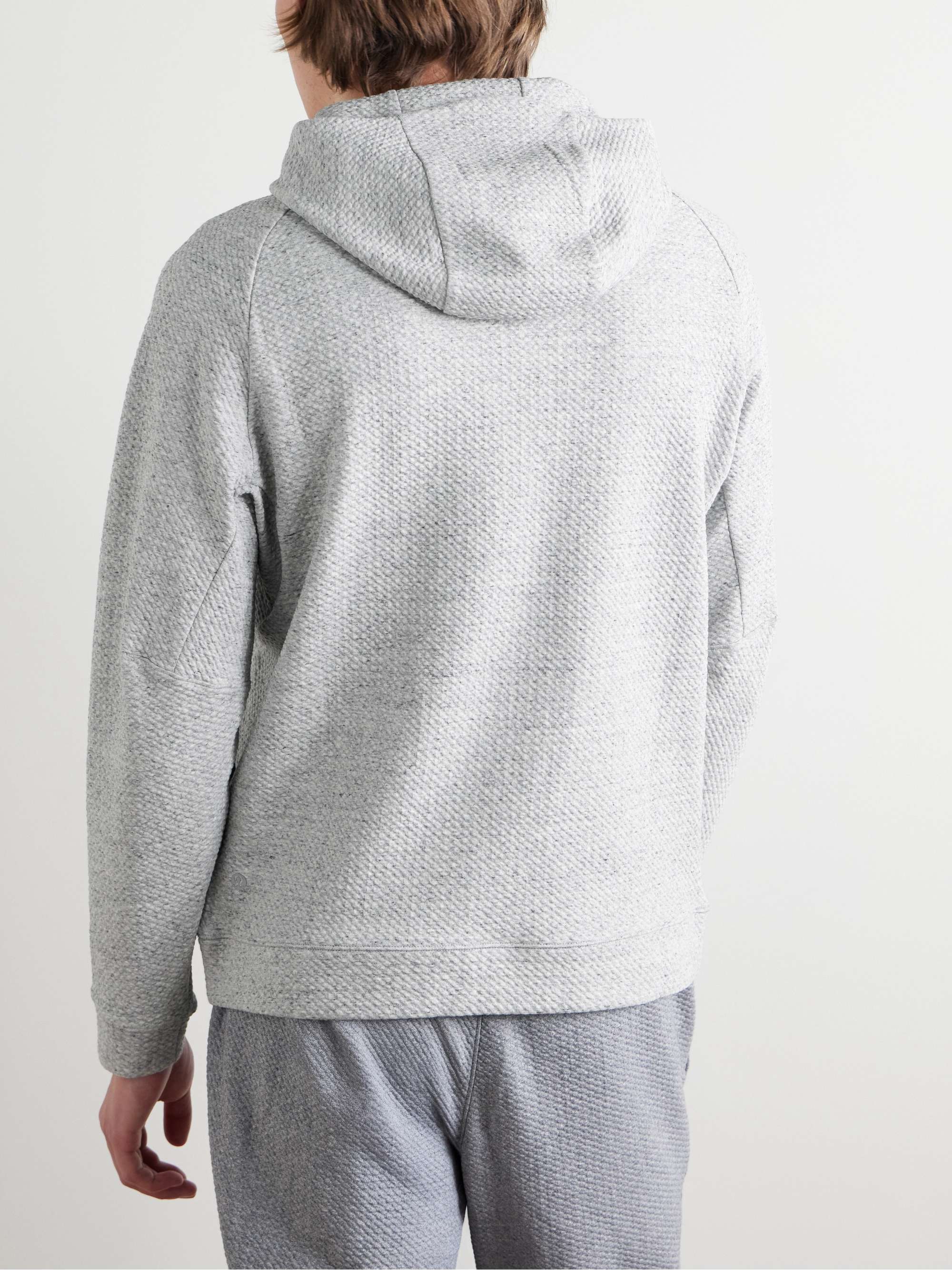 Double-Knit Textured Cotton-Blend Jersey Hoodie view