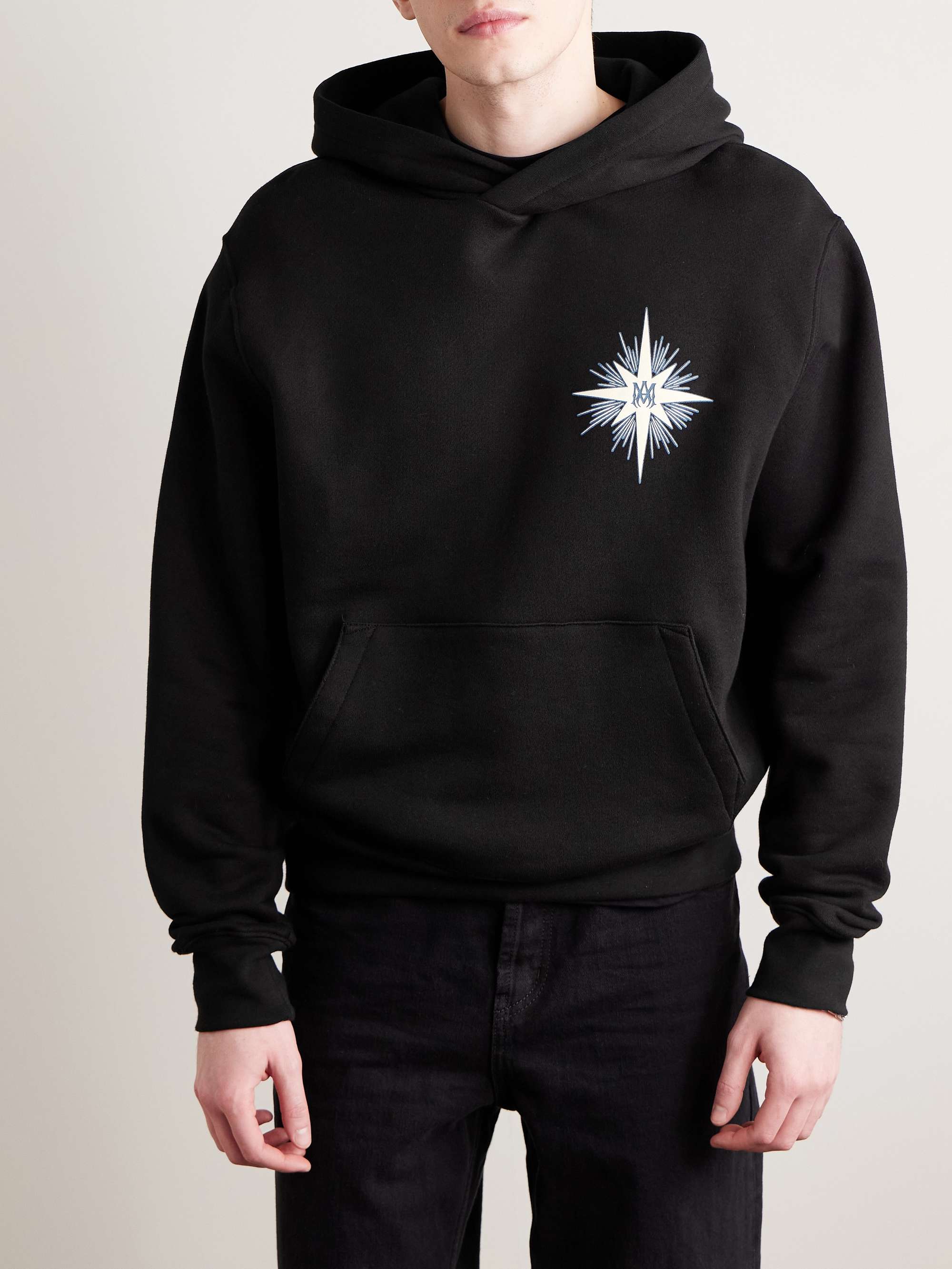 Starburst Logo-Print Cotton-Blend Jersey Hoodie view