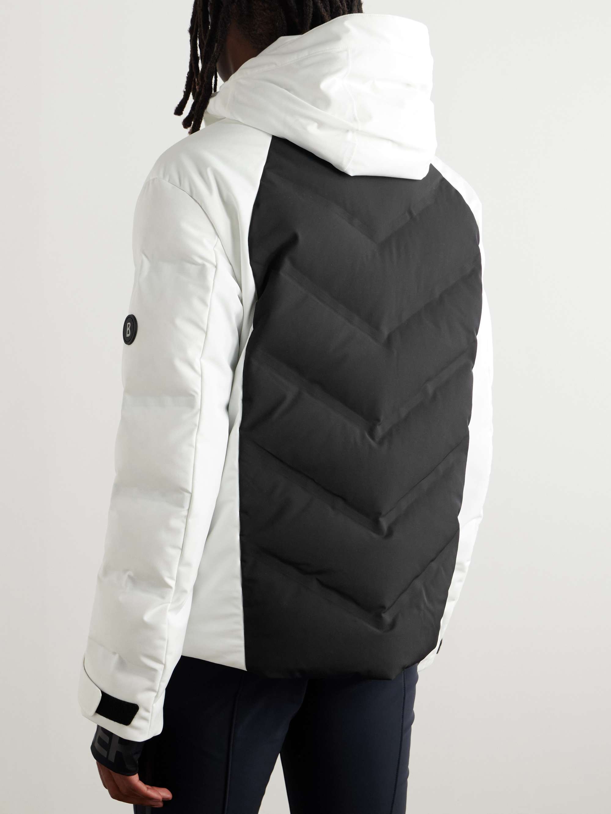 Felos-D Two-Tone Quilted Shell Hooded Down Jacket view
