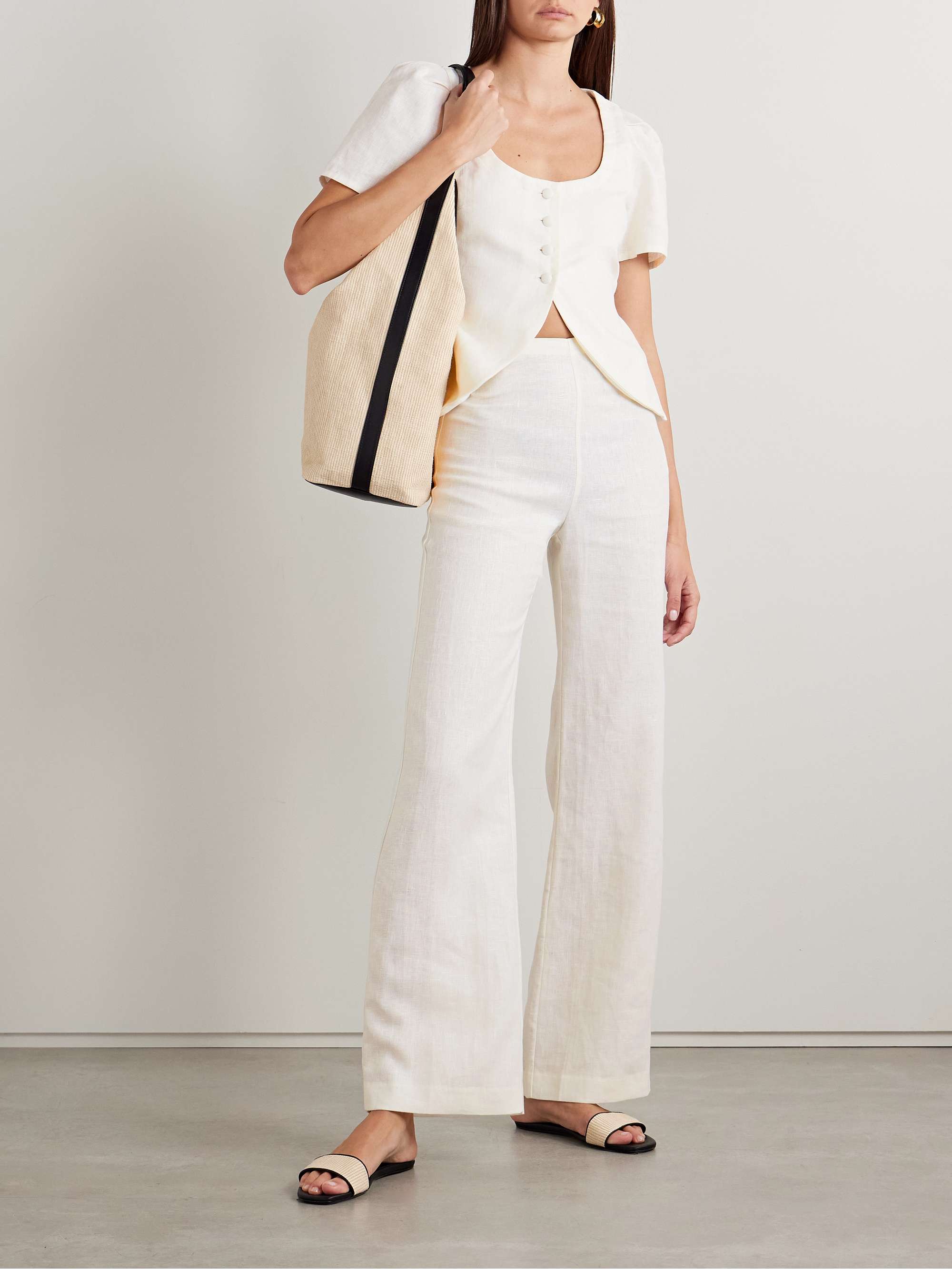 Ilride linen straight-leg pants view