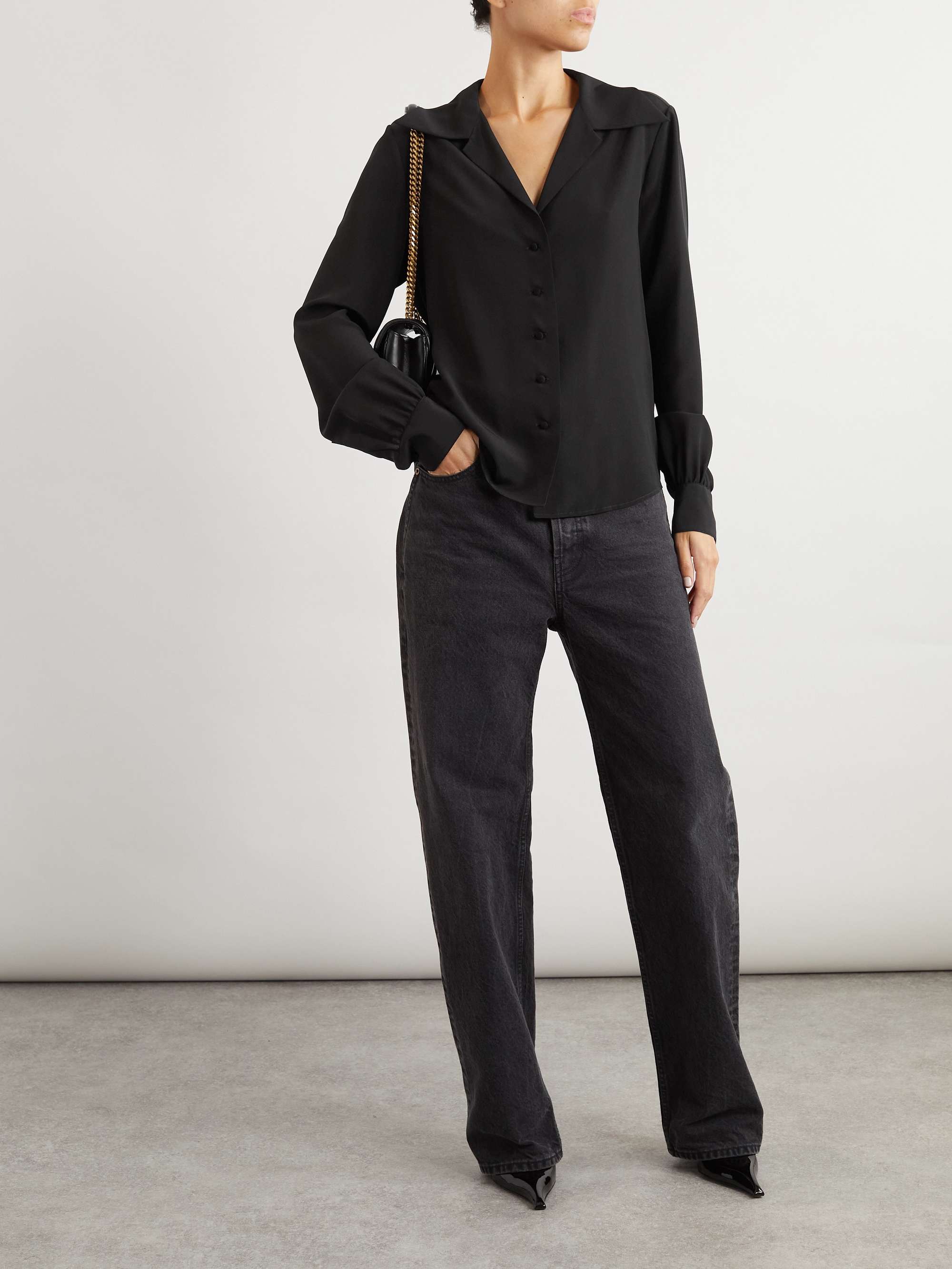 Silk crepe de chine blouse view