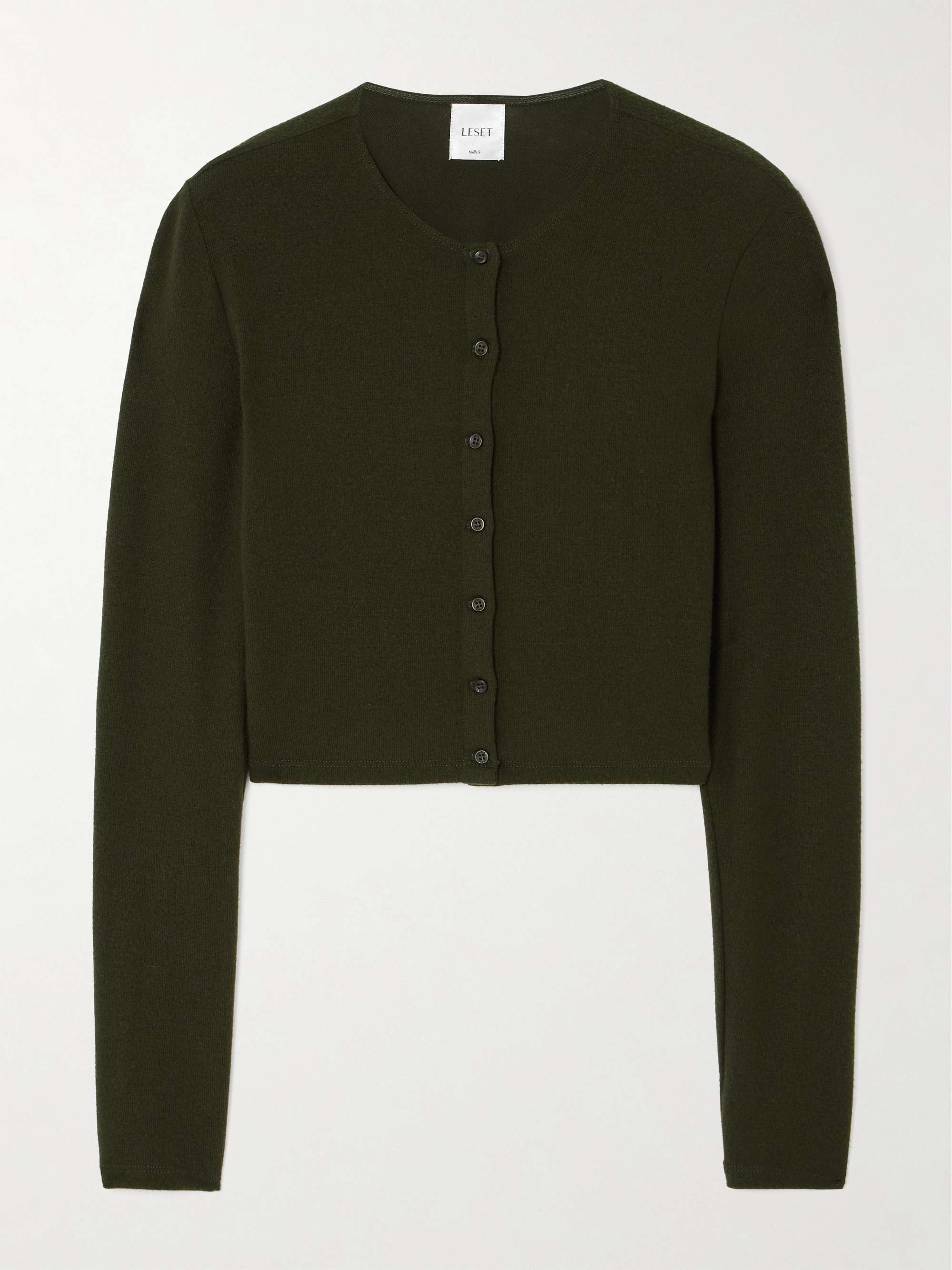 Lauren cropped brushed stretch-knit cardigan view
