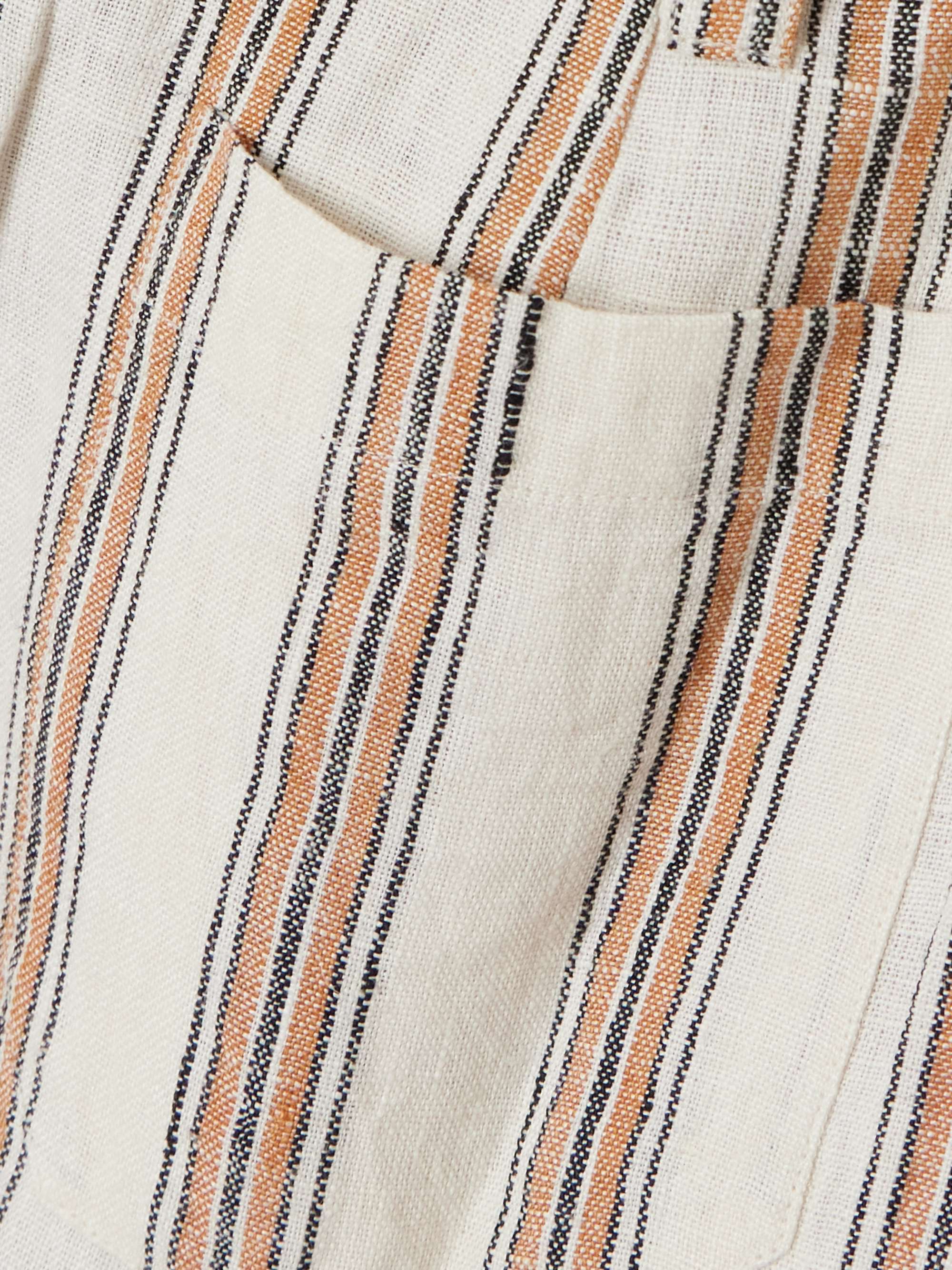 Charlie Desert striped linen flared pants view