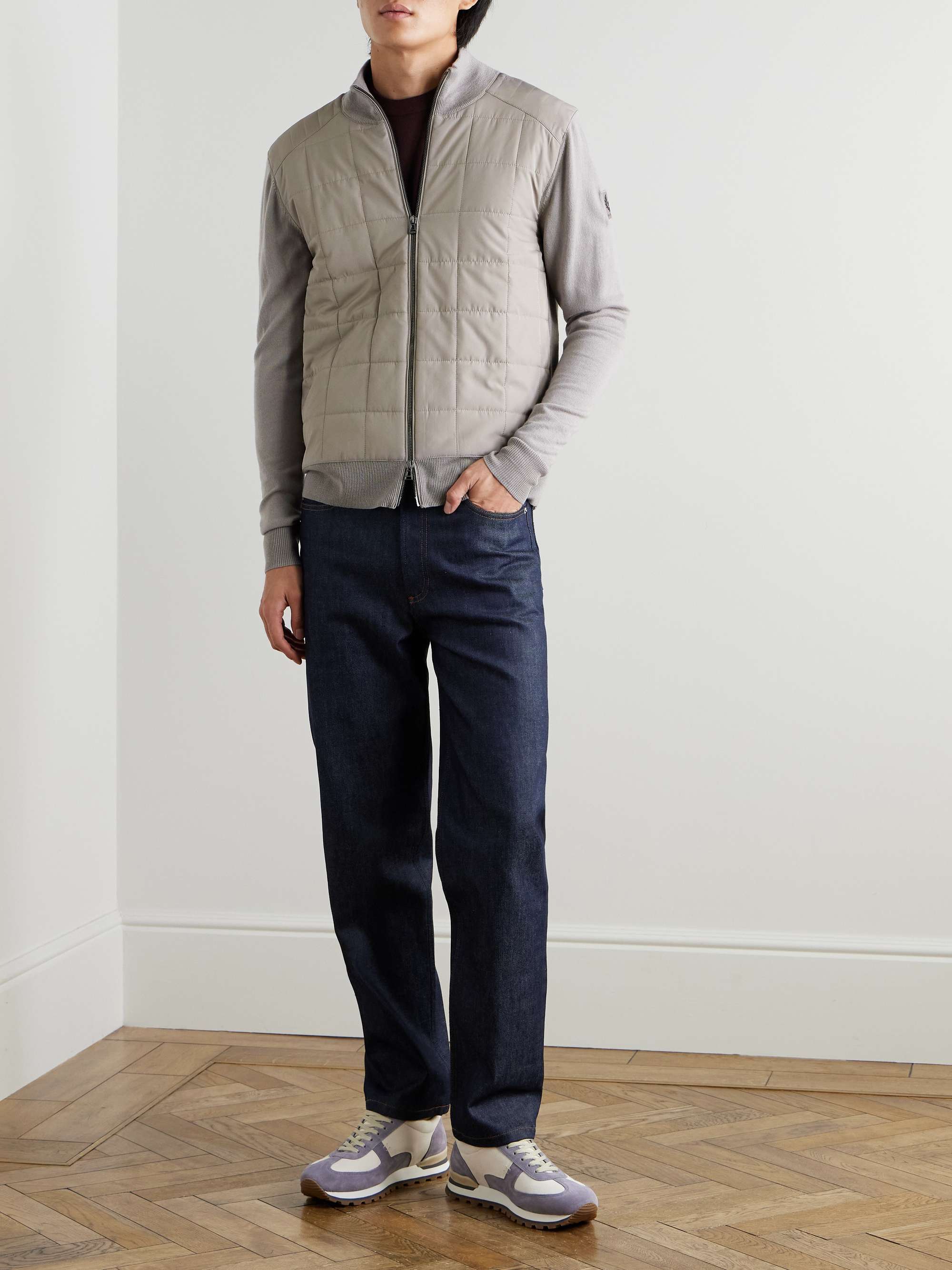 Kelbrook Quilted Wool and Shell Cardigan view