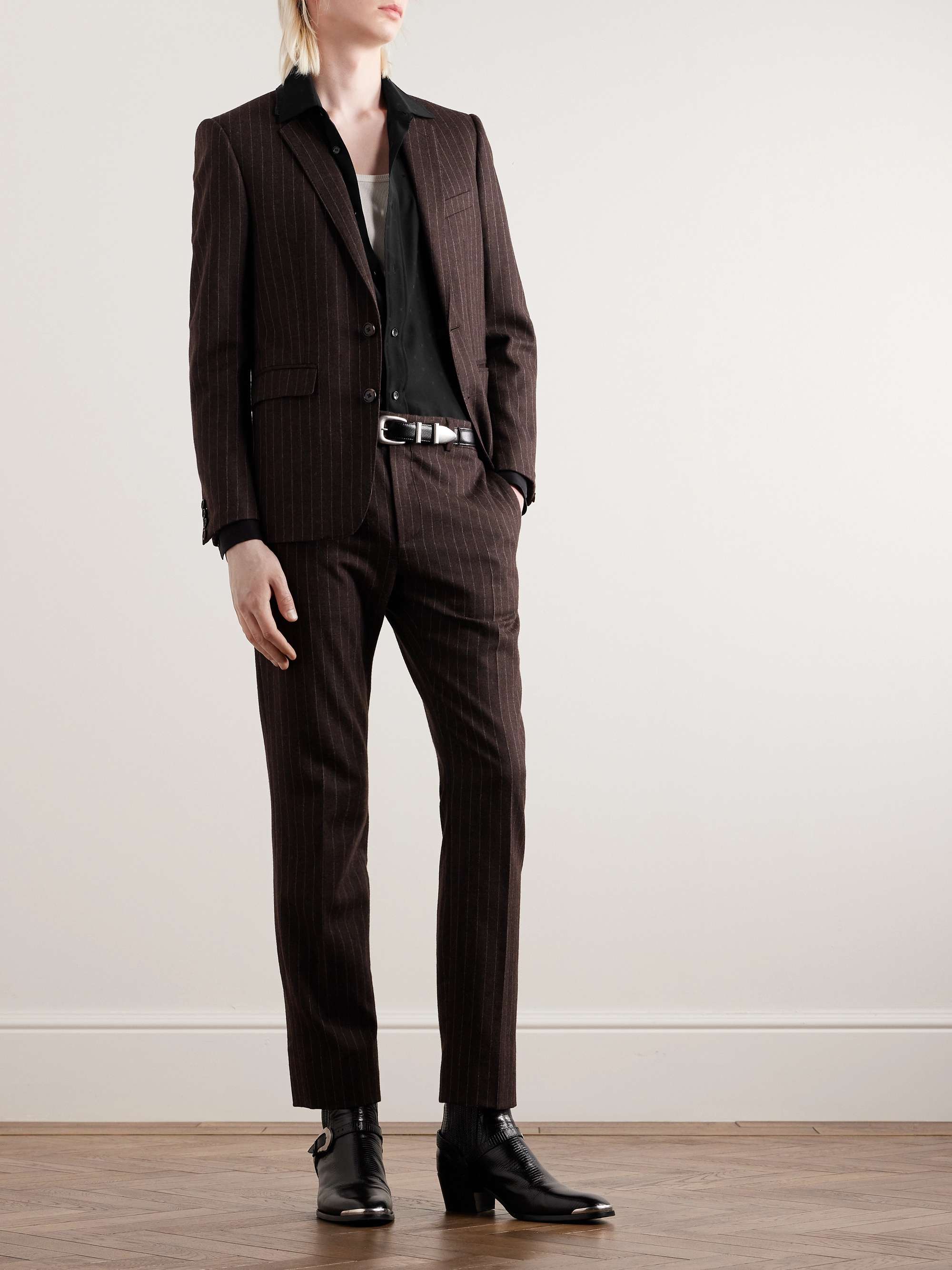 Silk-Satin Jacquard Shirt view