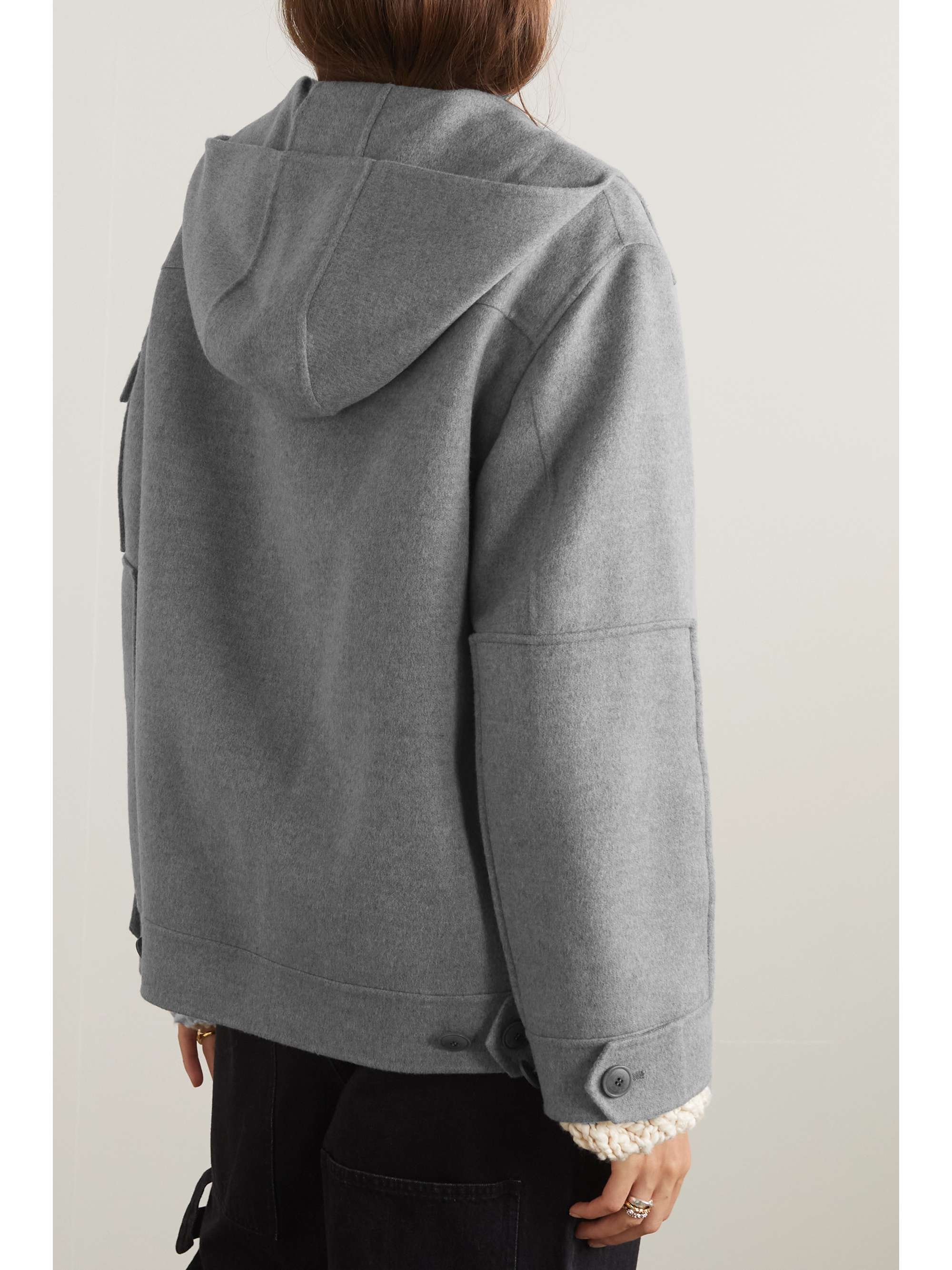 Cashmere hooded jacket view