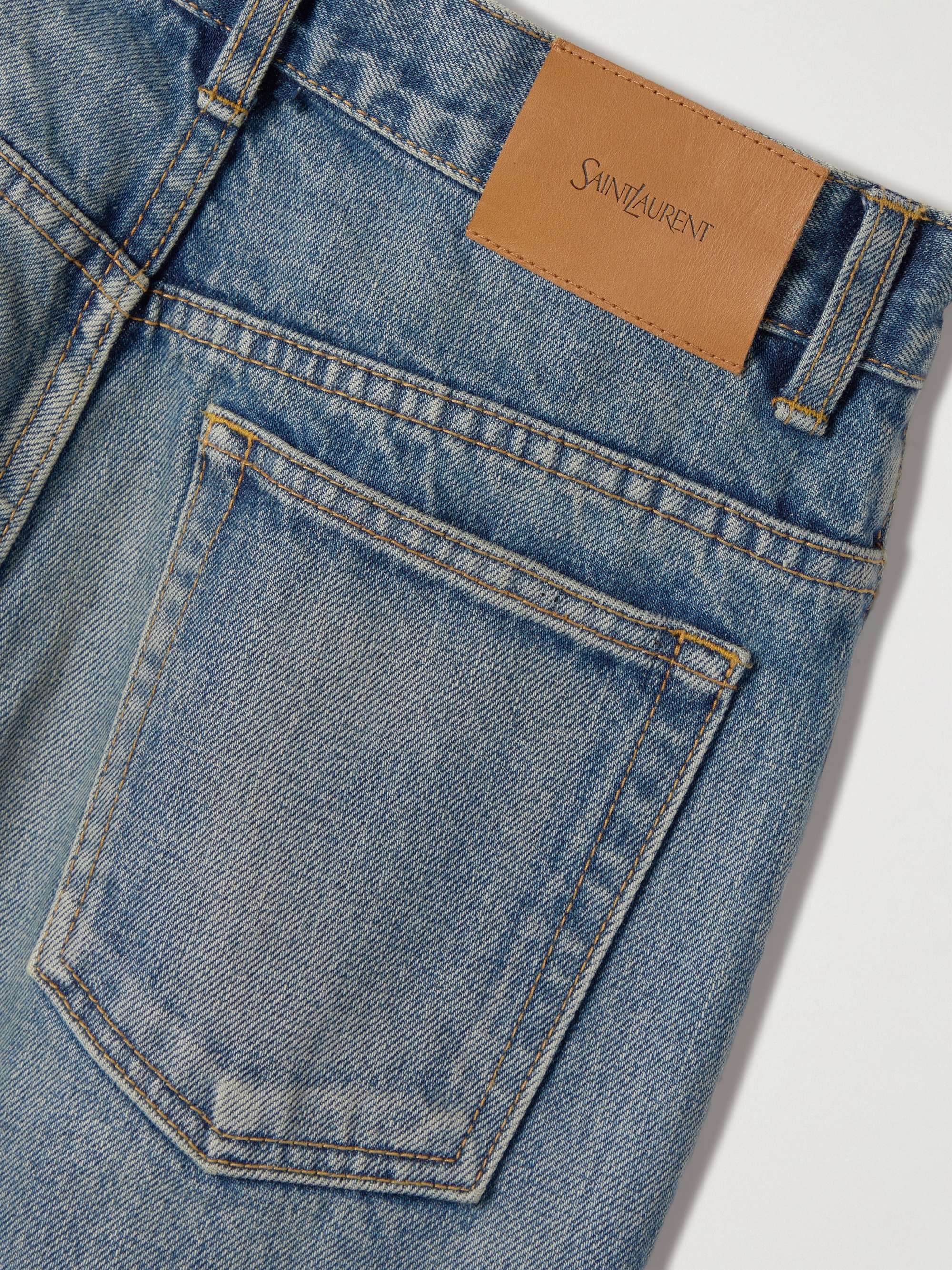 Mid-rise straight-leg jeans view