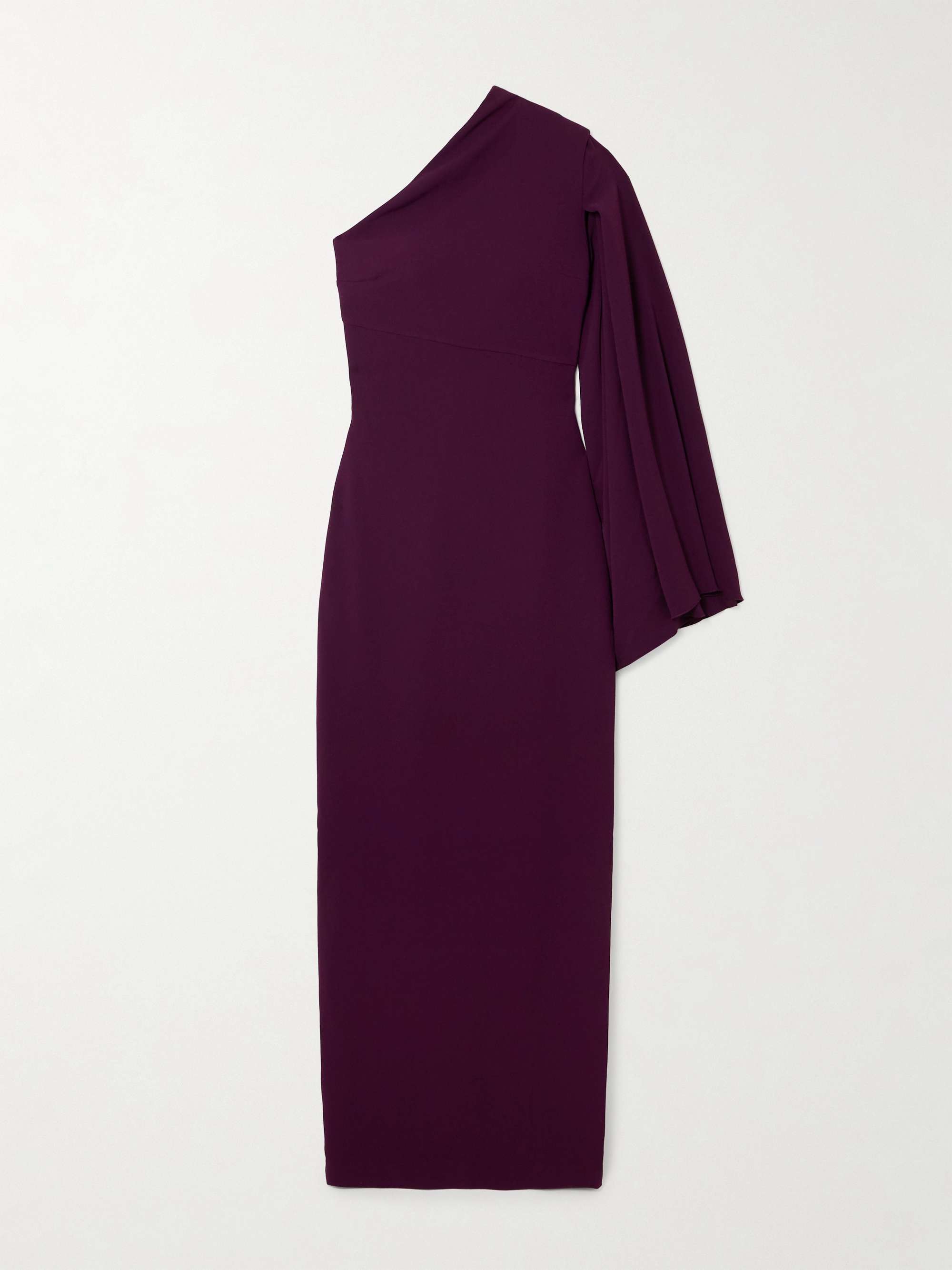 Elisa one-sleeve crepe gown view