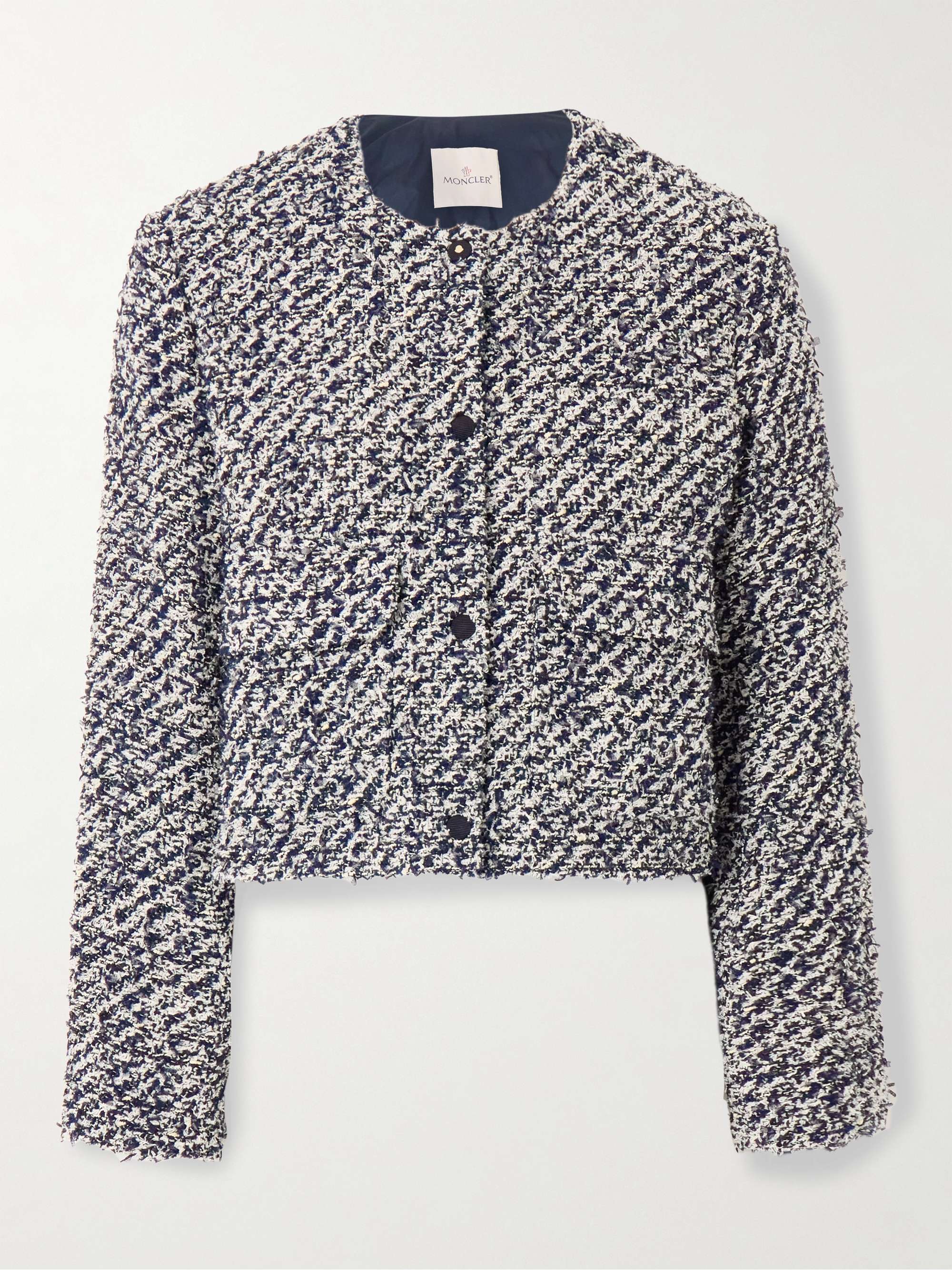 Dauphin quilted shell-paneled cotton-blend tweed down jacket view