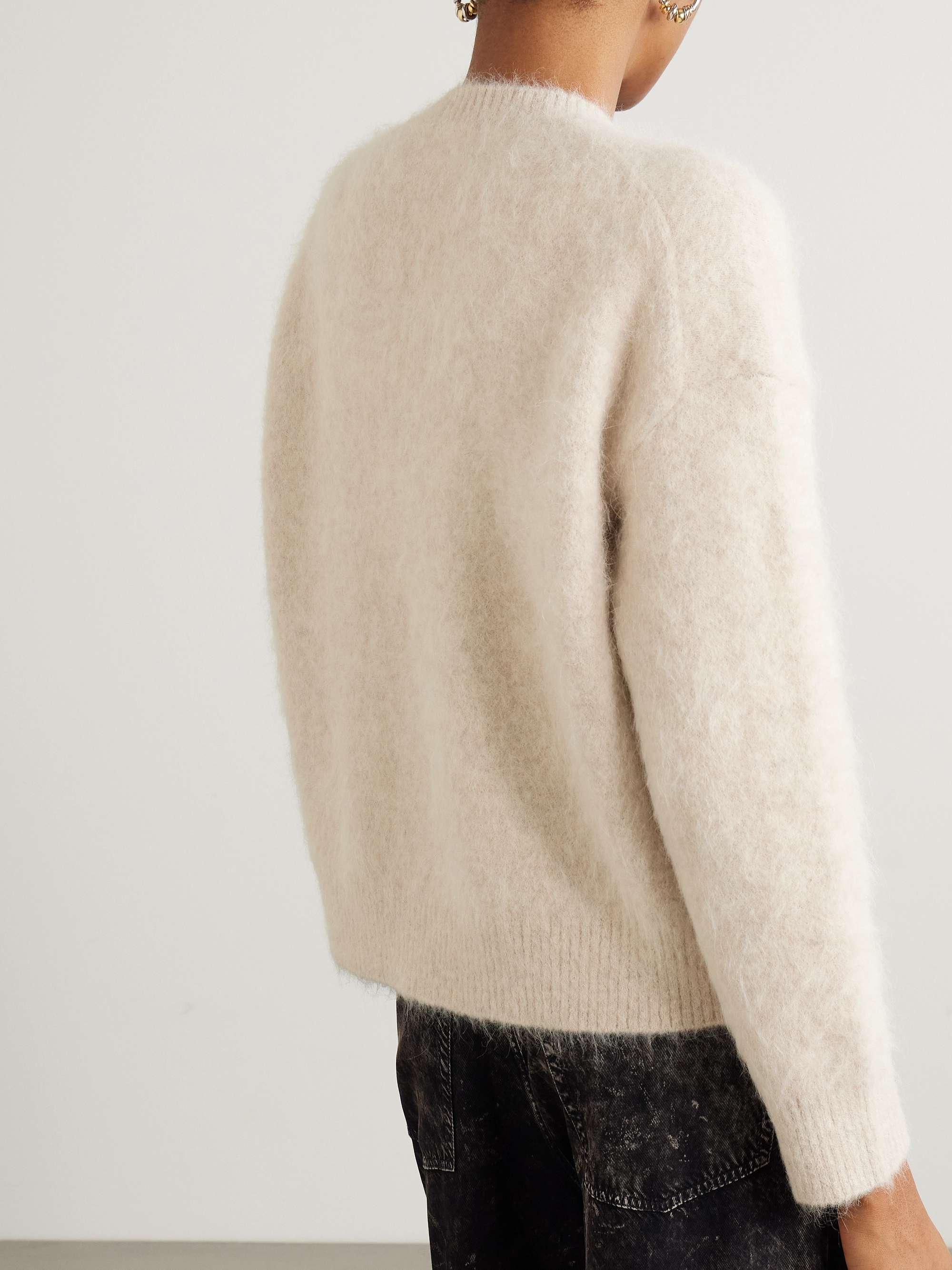 Bobbie brushed alpaca-blend cardigan view