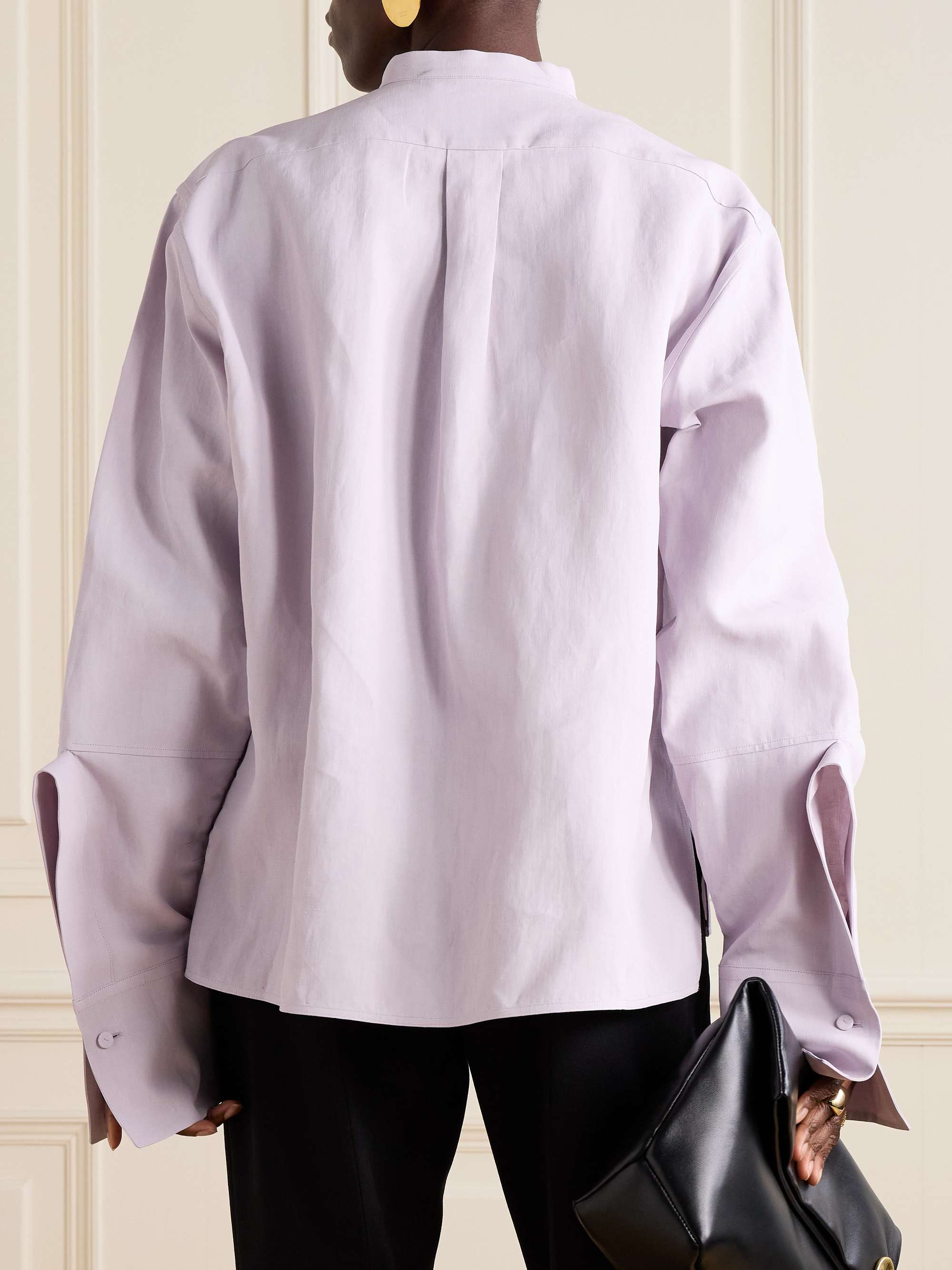 Paneled linen shirt view