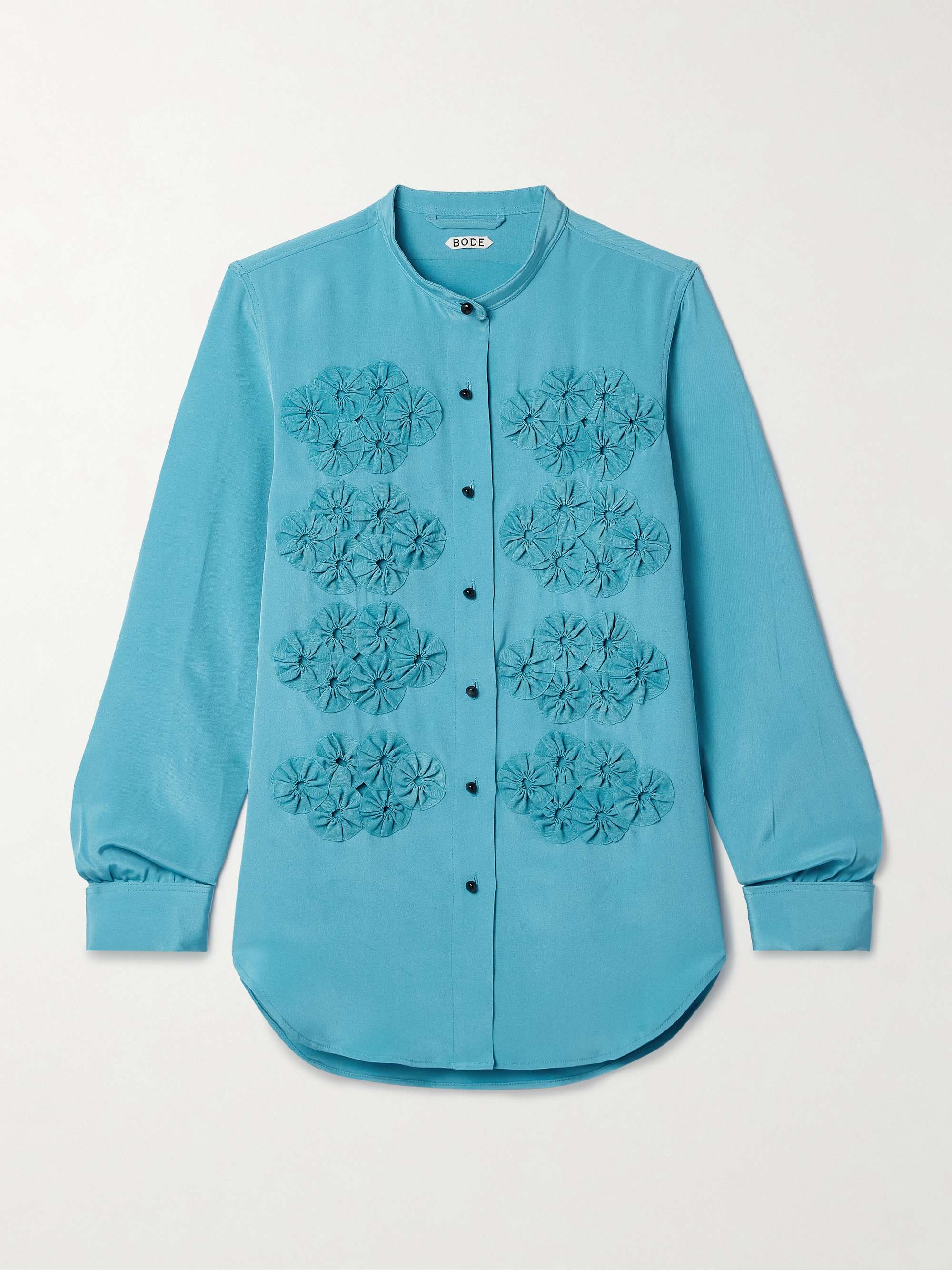Silas appliquéd silk shirt view
