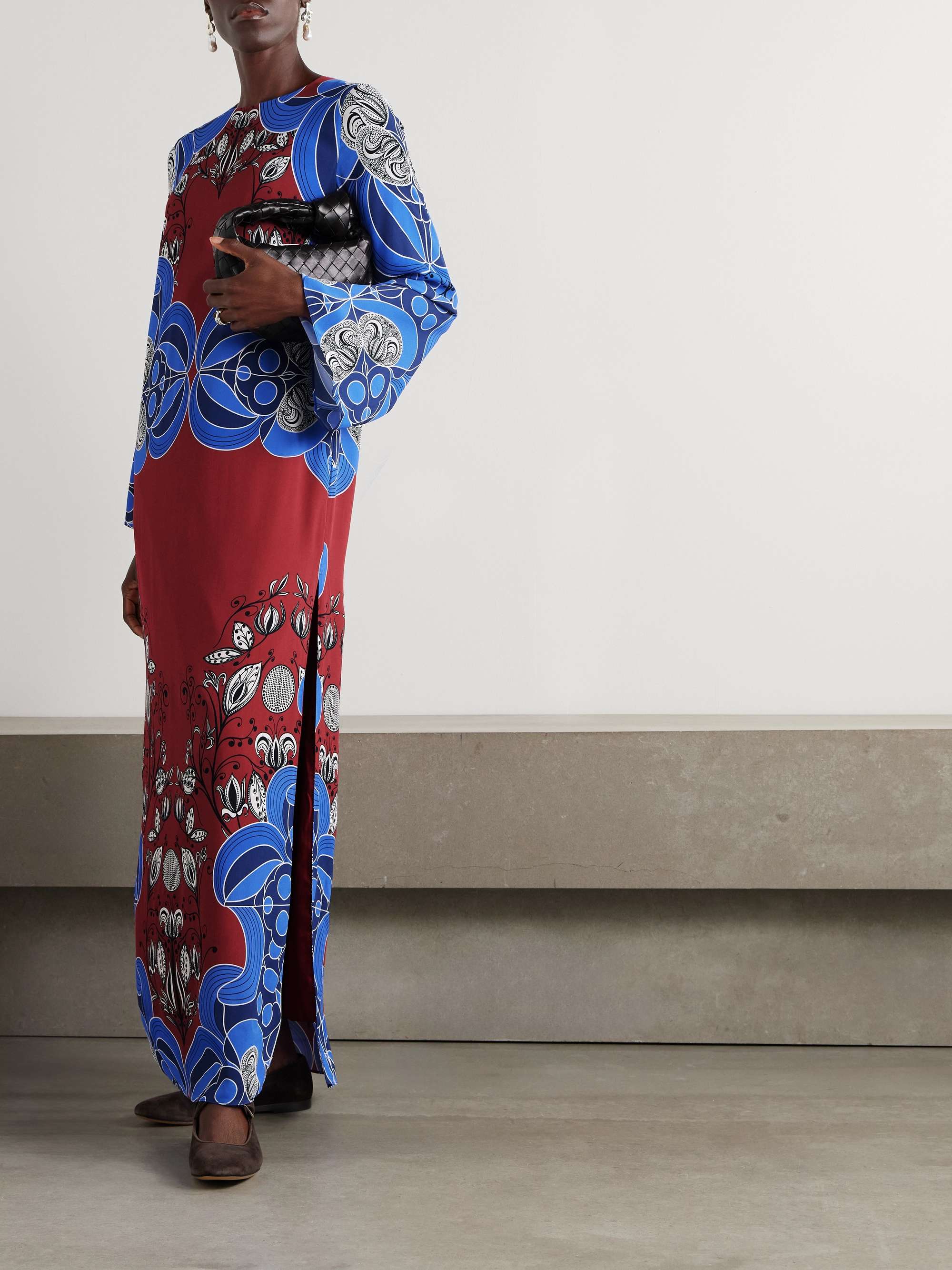 Capucine printed crepe maxi dress view