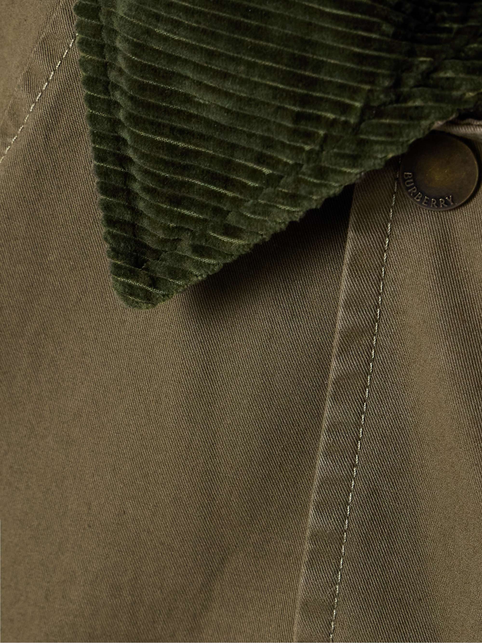 Corduroy-trimmed cotton-twill jacket view