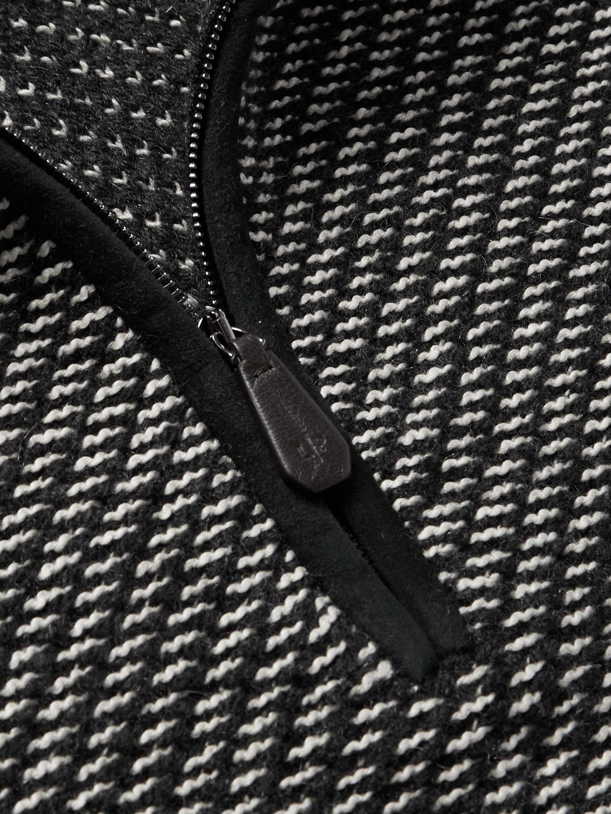 Cashmere and Cotton-Blend Half-Zip Sweater view