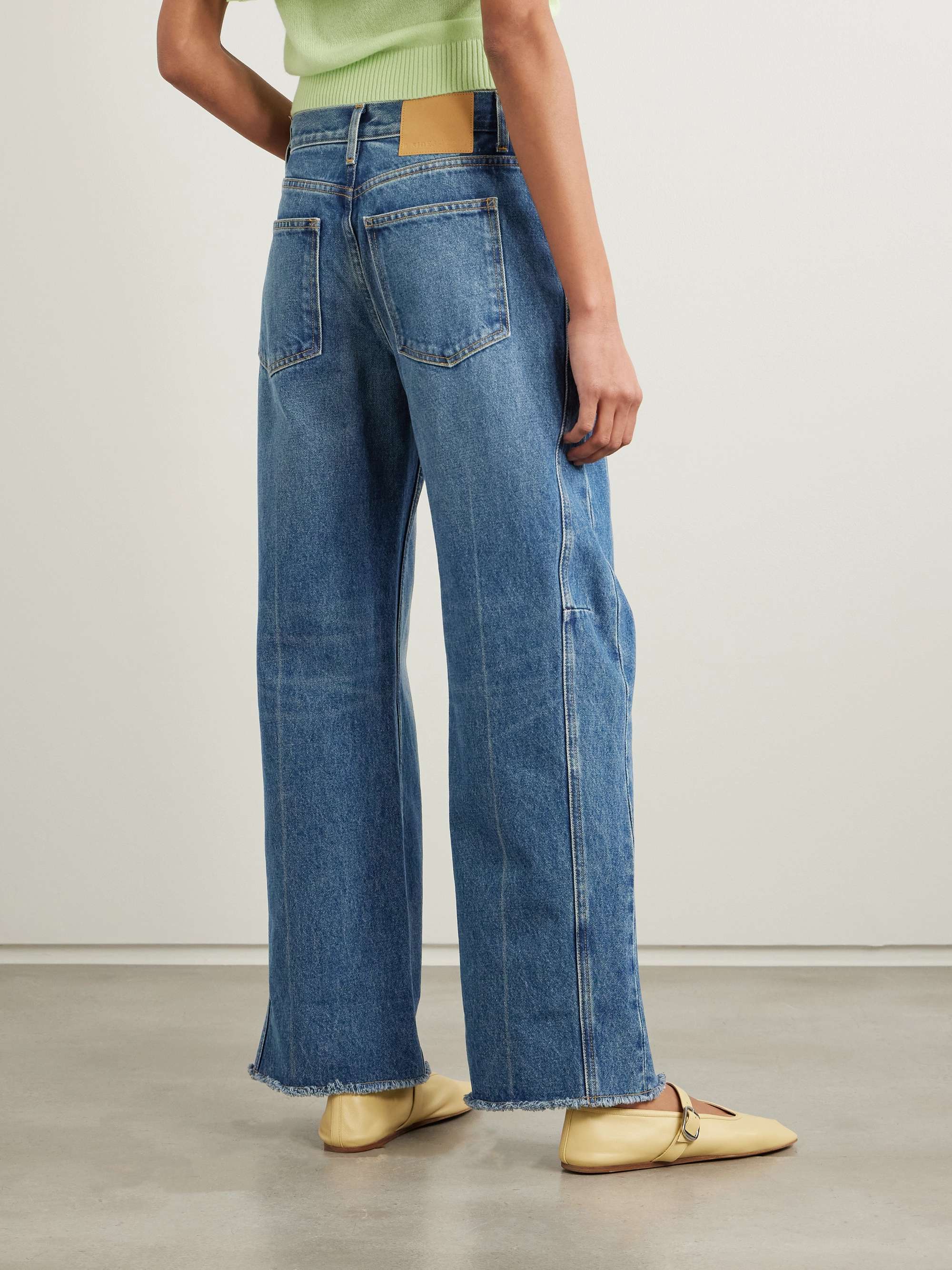 Relaxed Cuffed Lasso high-rise wide-leg jeans view