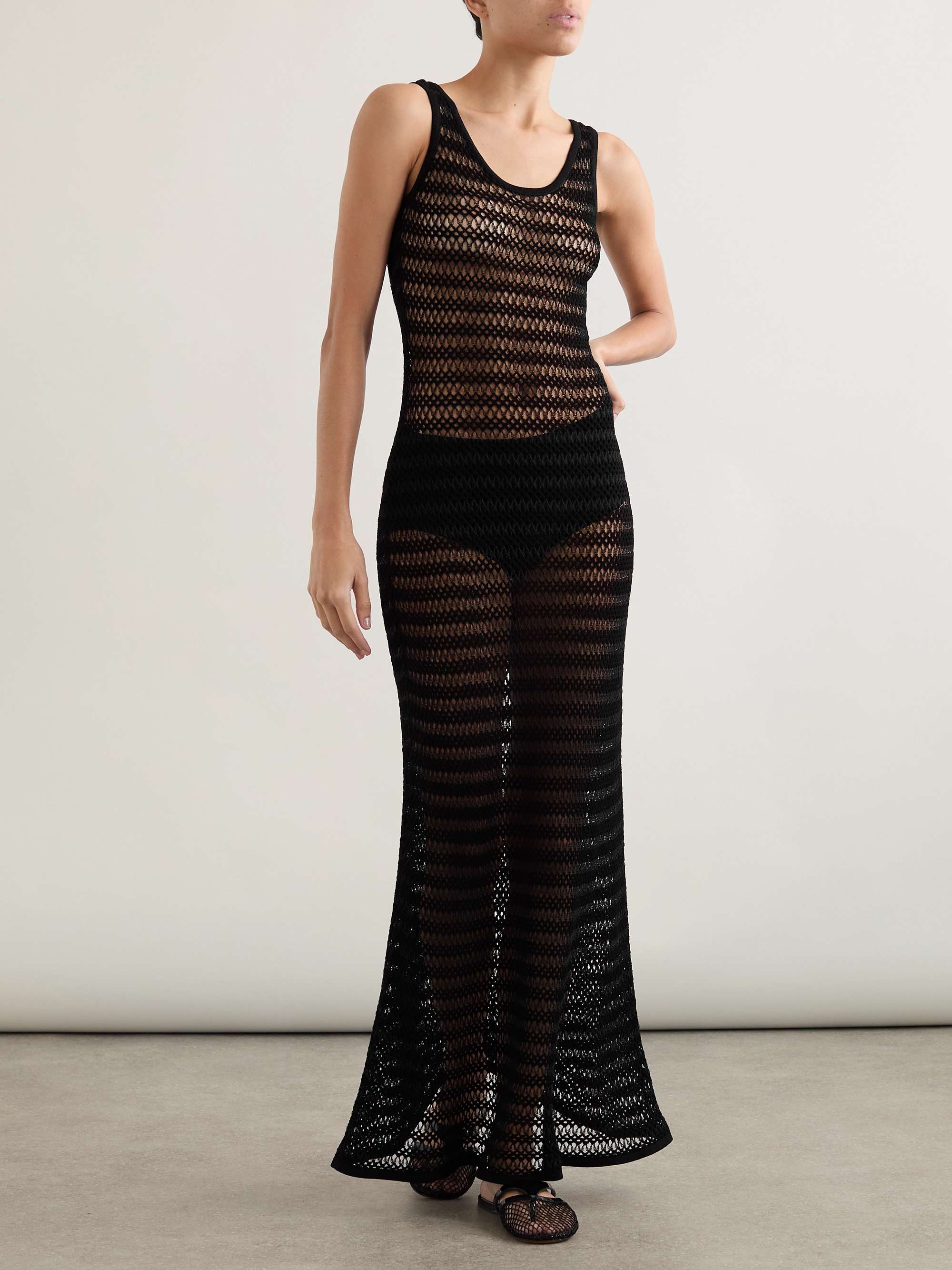 Open-knit maxi dress view