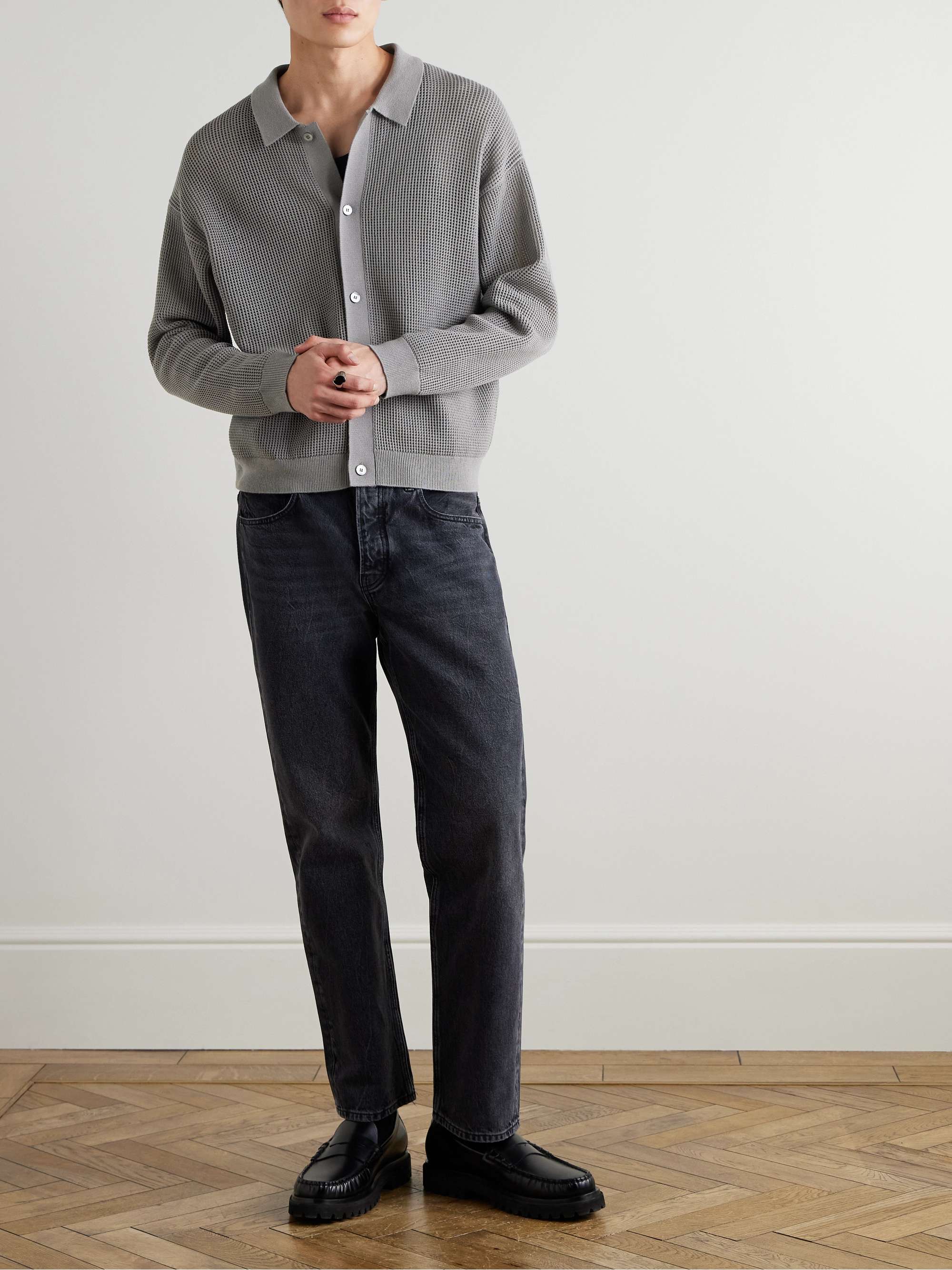 Open-Knit Cotton Cardigan view