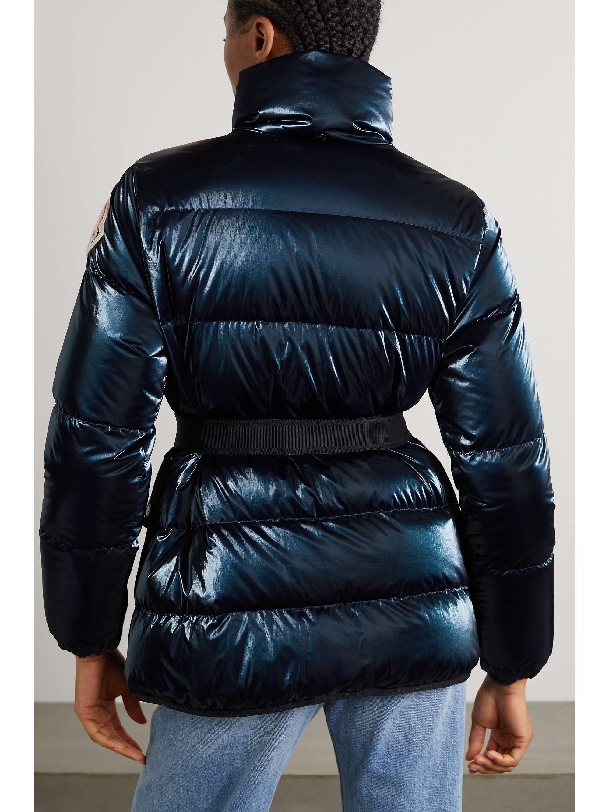 Herault hooded quilted padded glossed-shell down coat view