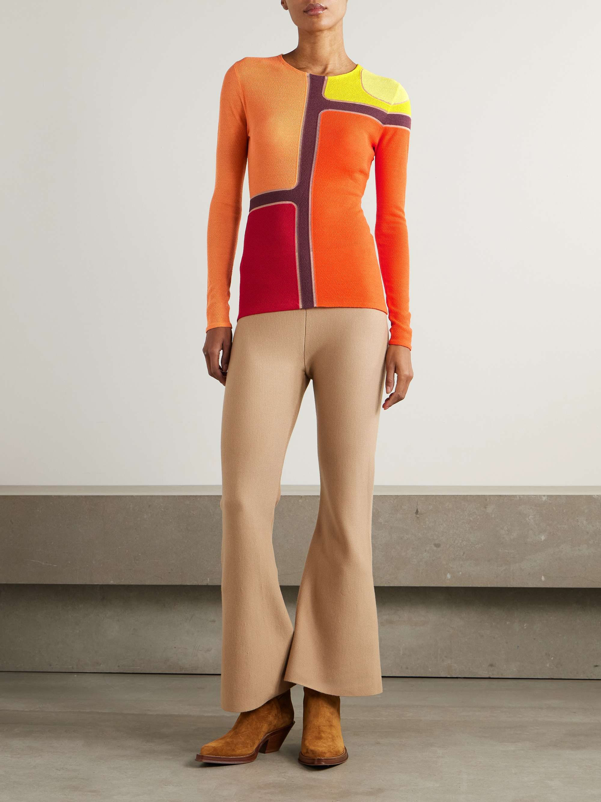 Atreus paneled color-block wool-blend sweater view