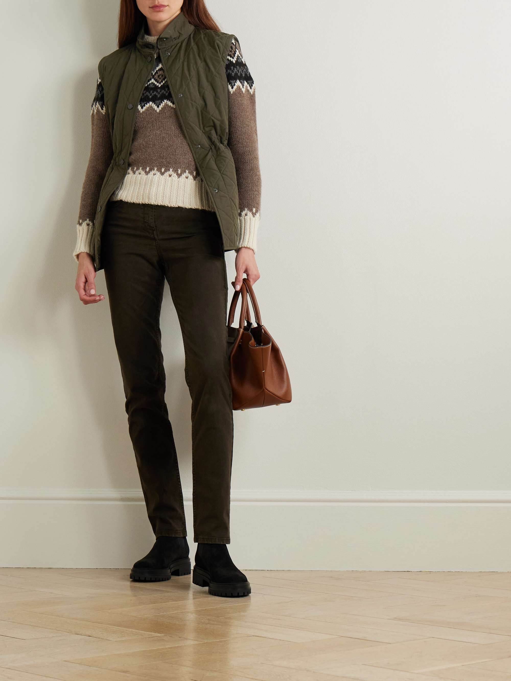 Quilted shell vest view