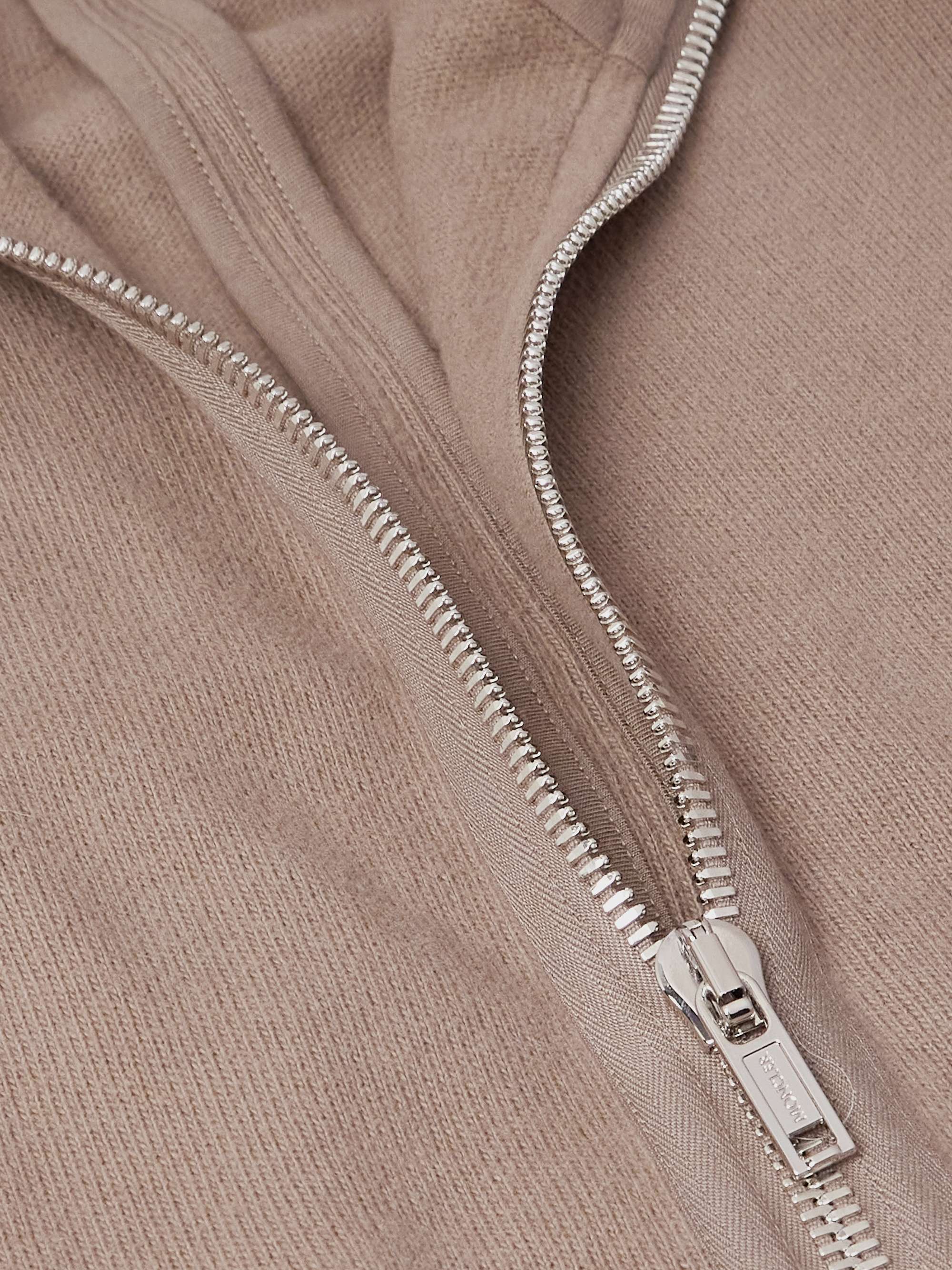 + Moncler Jumbo Oversized Logo-Appliquéd Cotton-Jersey Zip-Up Hoodie view