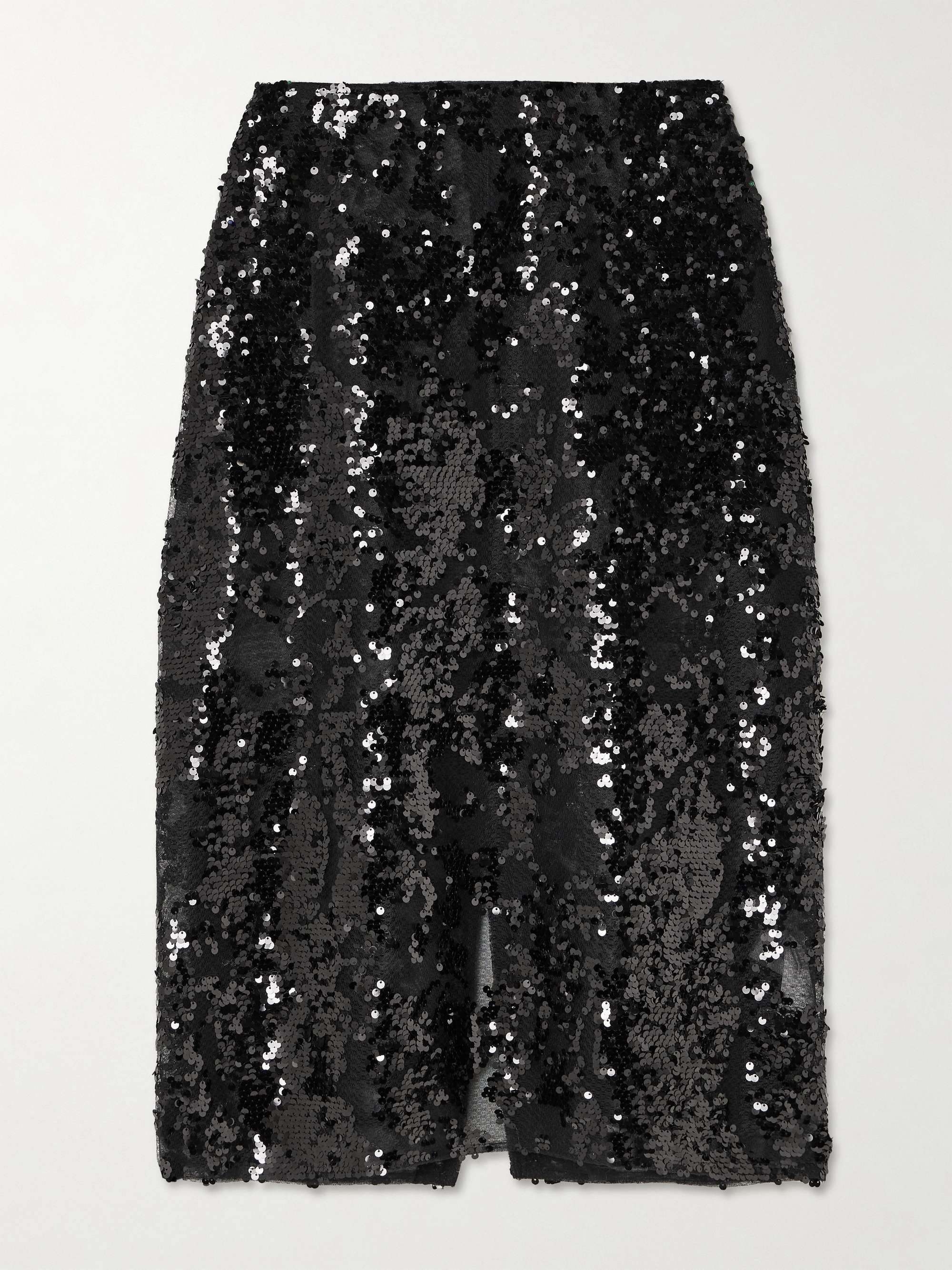 Sequined tulle midi skirt view
