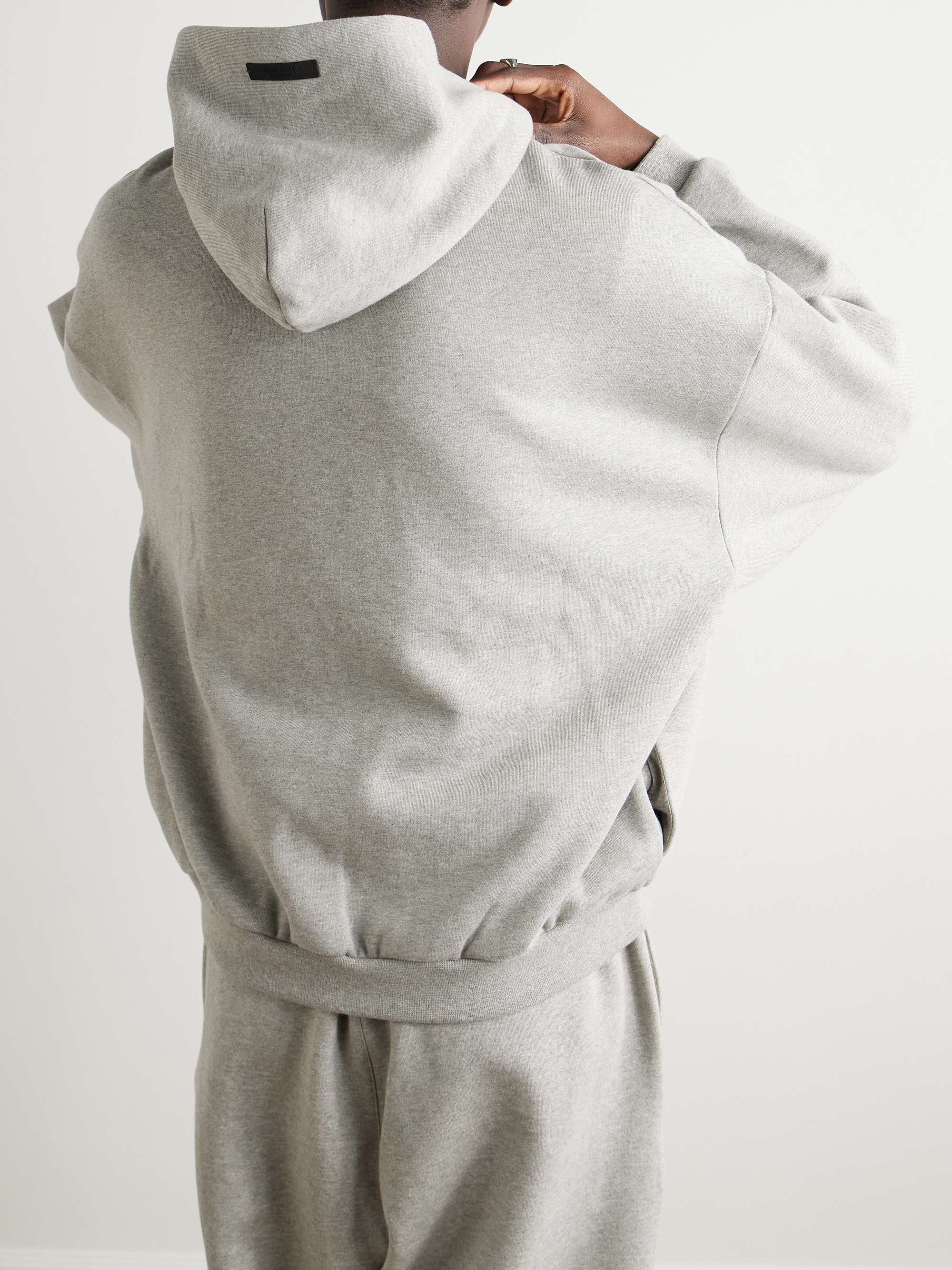 Oversized Logo-Print Cotton-Blend Jersey Hoodie view