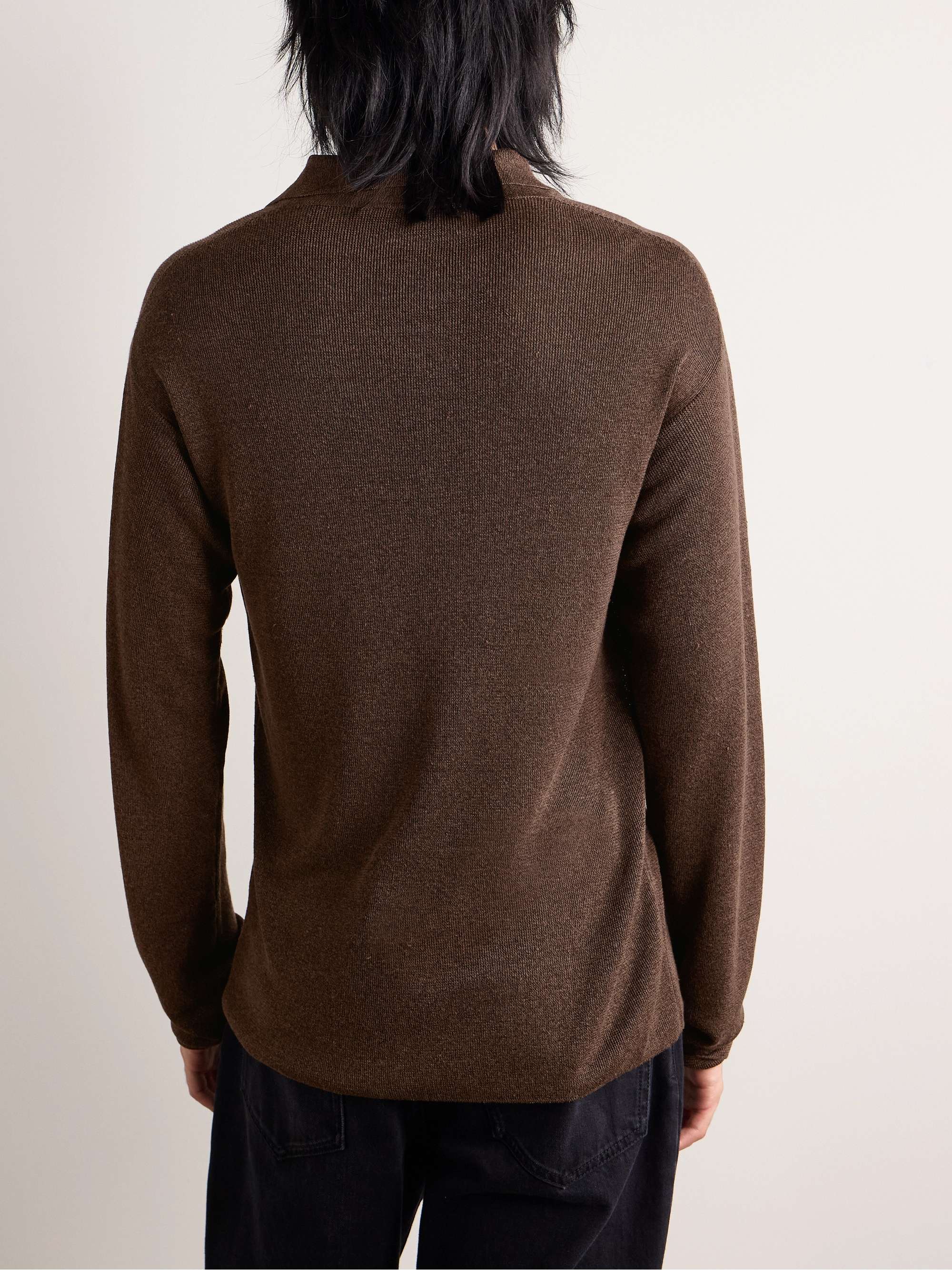 Lorde Ribbed Linen and Silk-Blend Shirt view