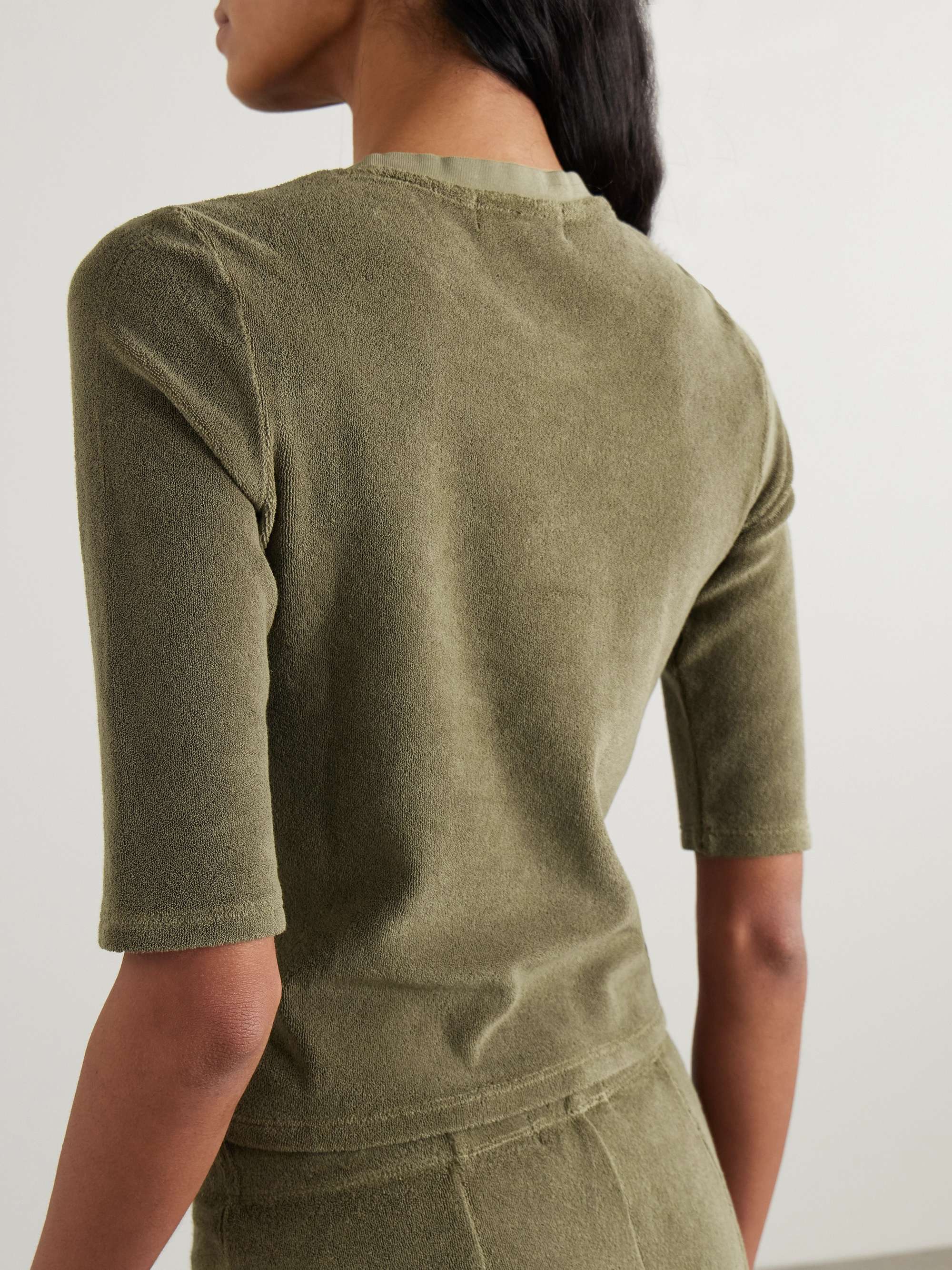 Corfu cotton-blend terry T-shirt view