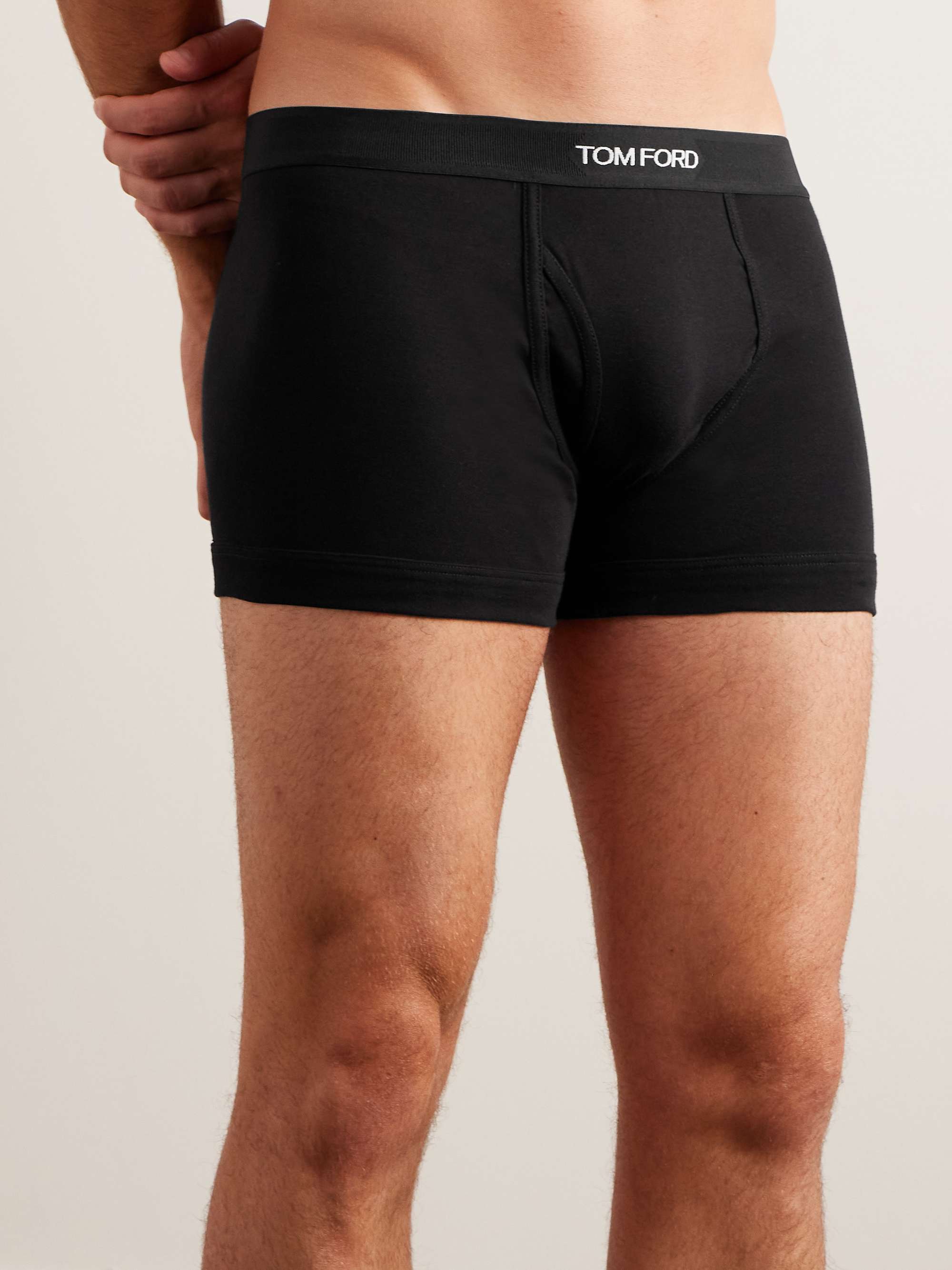 Two-Pack Stretch-Cotton Jersey Boxer Briefs view