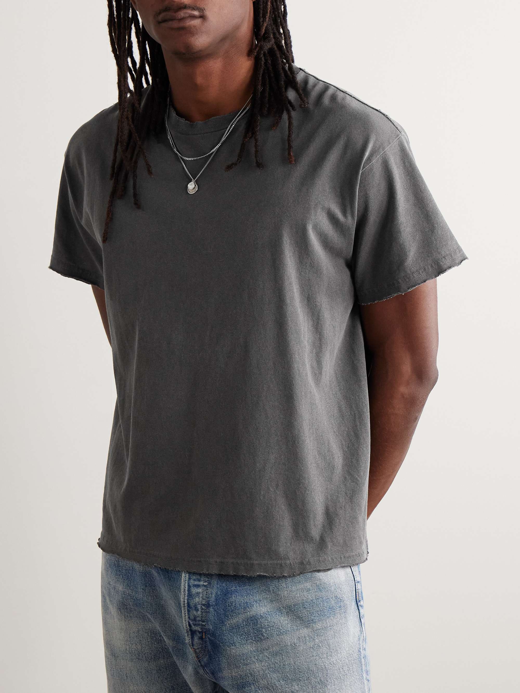 Folsom Distresesd Cotton-Jersey T-Shirt view