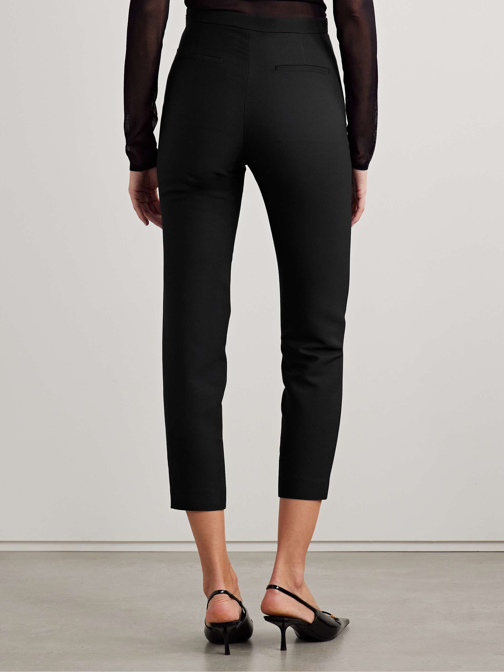 Theo wool and silk-blend twill skinny pants view