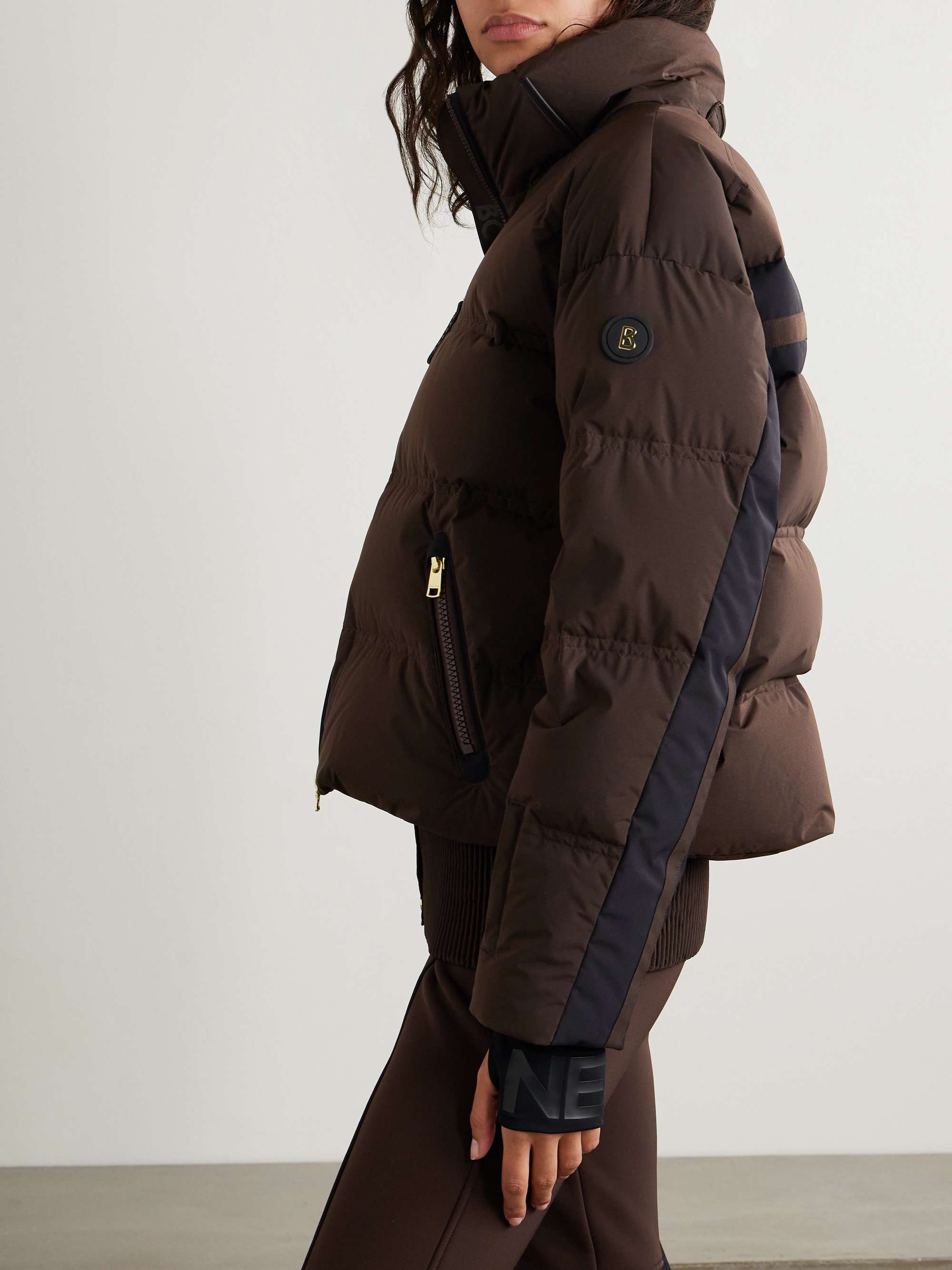 Kelly quilted hooded ski jacket view