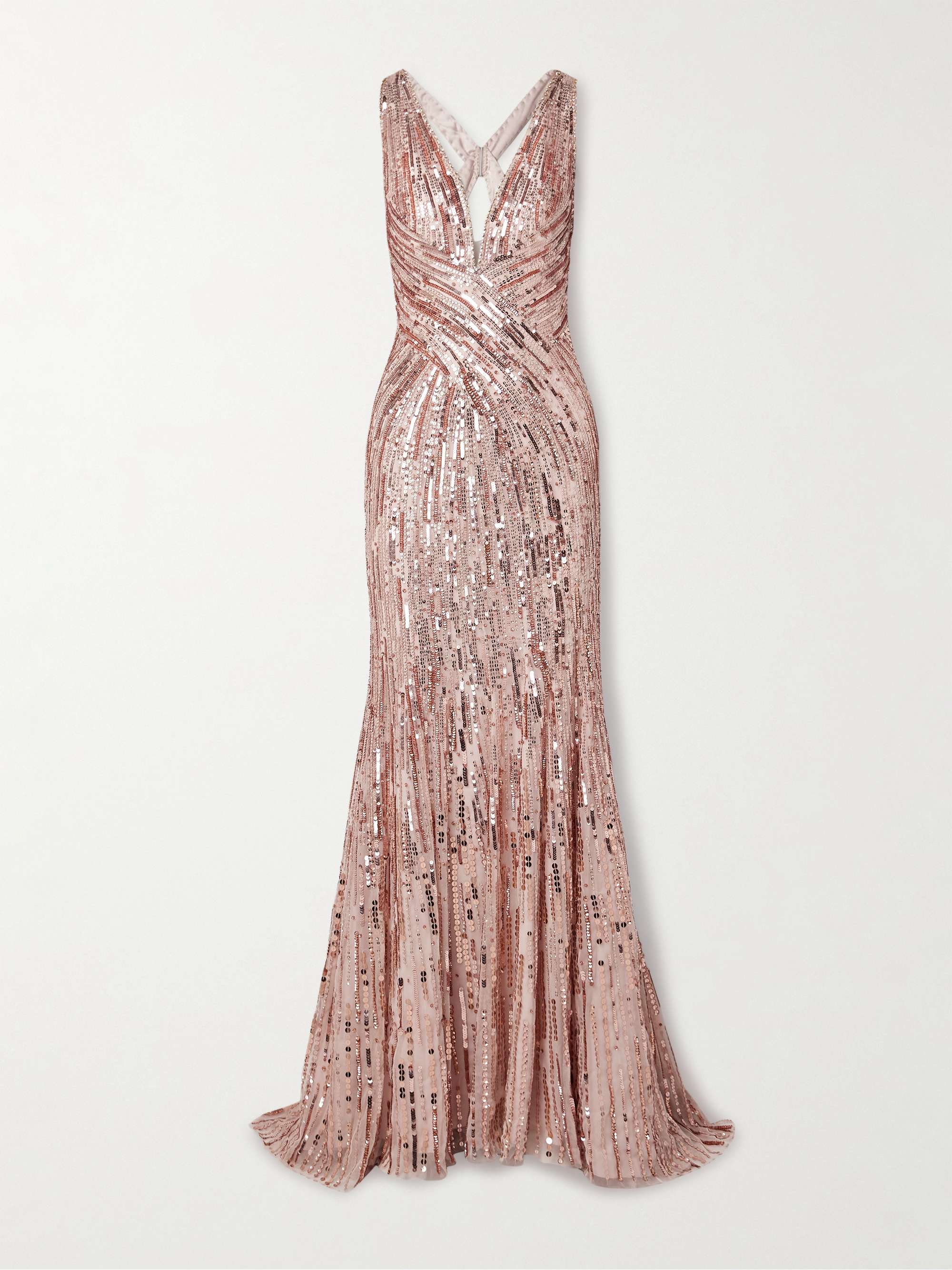 Luxor cutout embellished tulle gown view