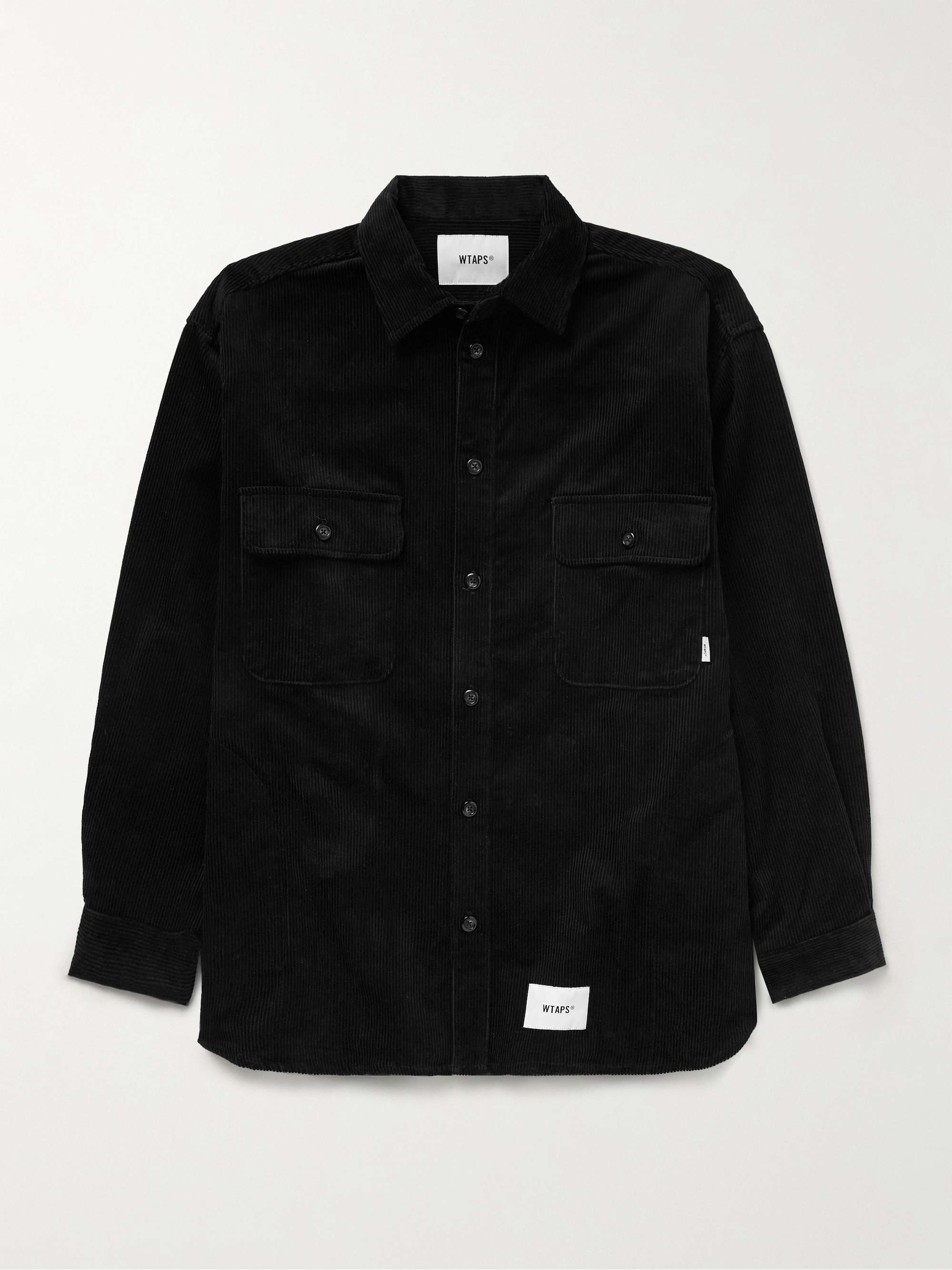 Logo-Appliquéd Cotton-Corduroy Shirt view