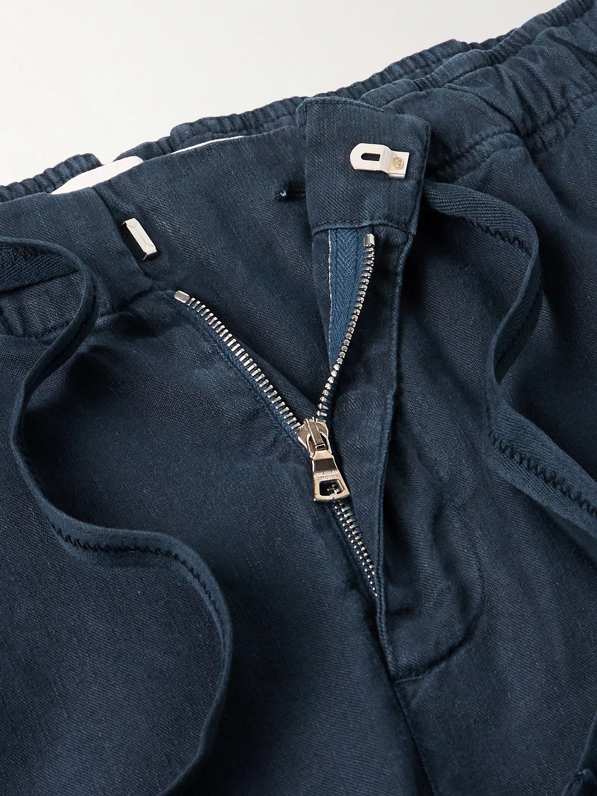 Alex Slim-Fit Stretch Linen and Lyocell-Blend Drawstring Trousers view