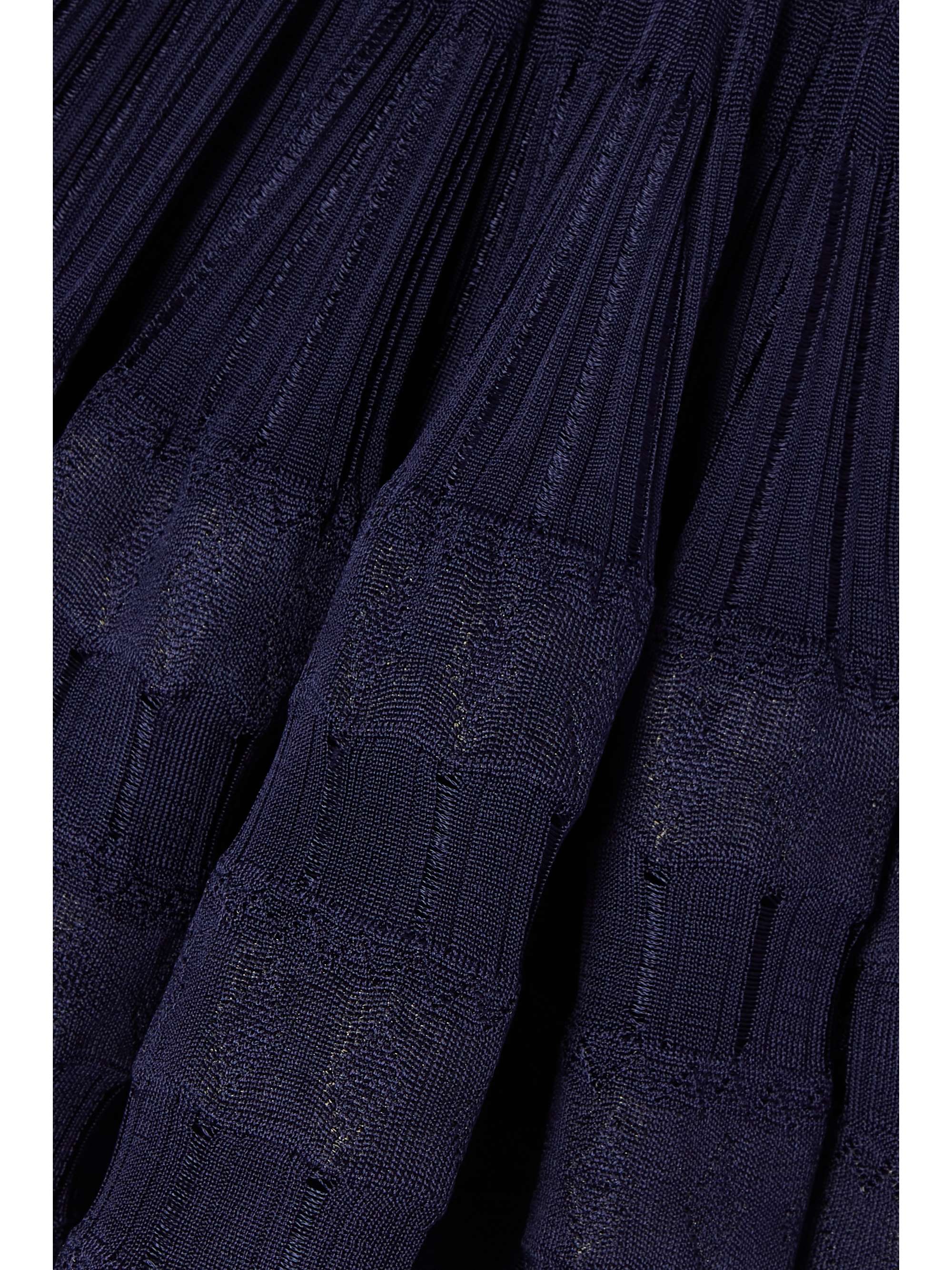 Archetypes ribbed pointelle-knit mini dress view