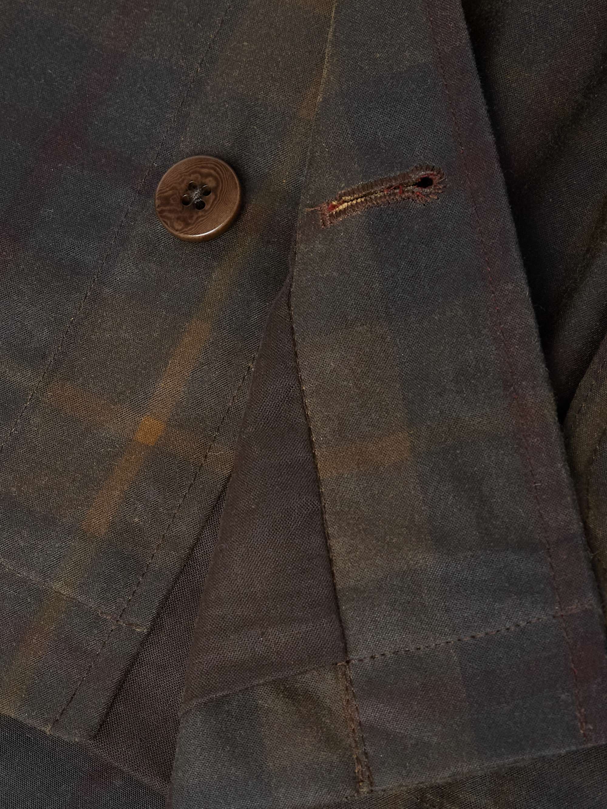 Forest Checked Waxed Cotton-Canvas Jacket view