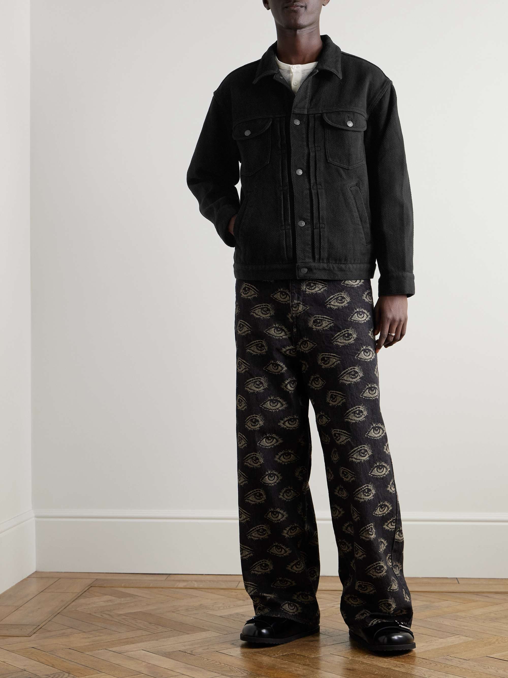 Sashiko Cotton-Canvas Trucker Jacket view