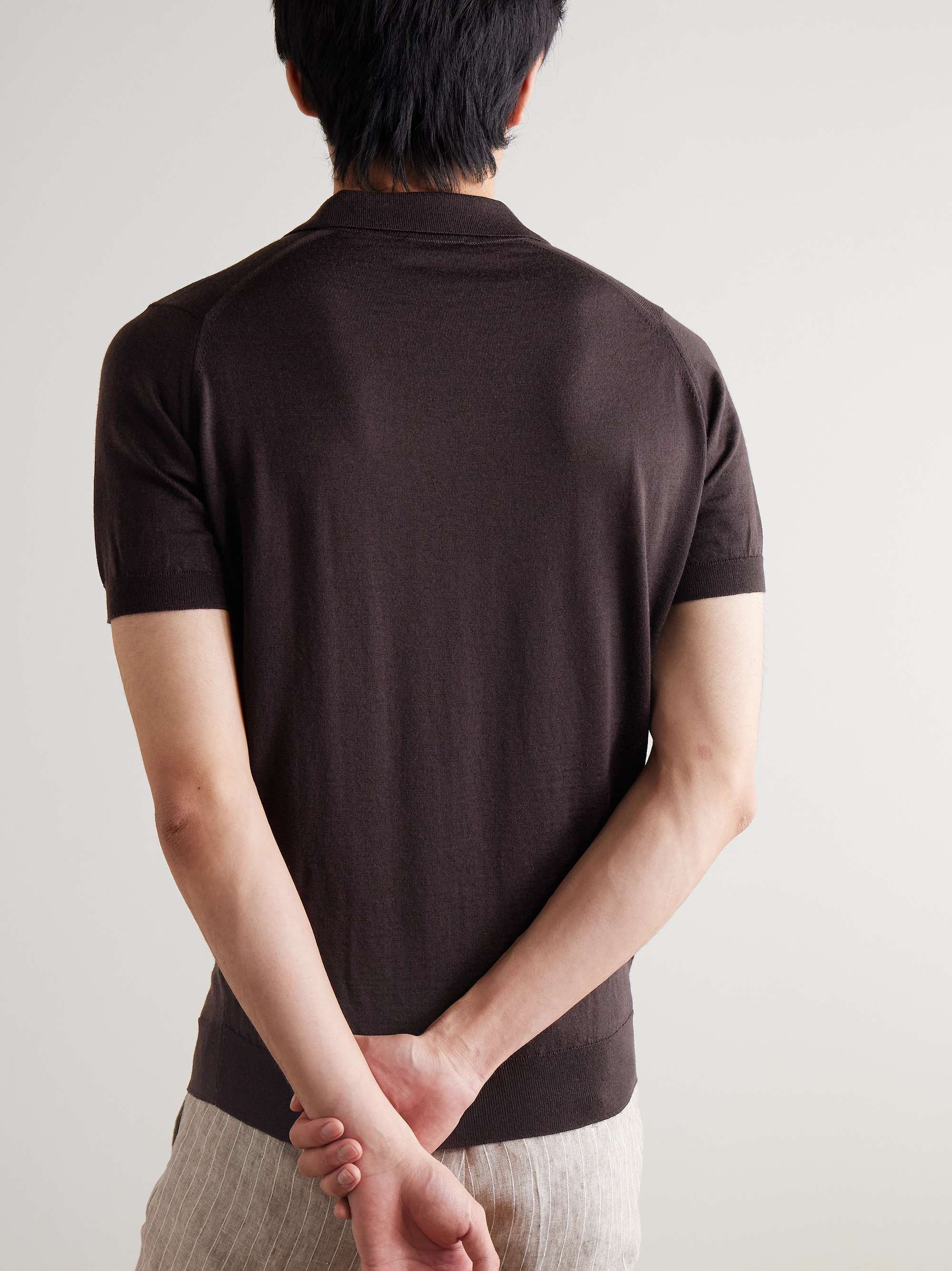 Payton Slim-Fit Merino Wool Polo Shirt view