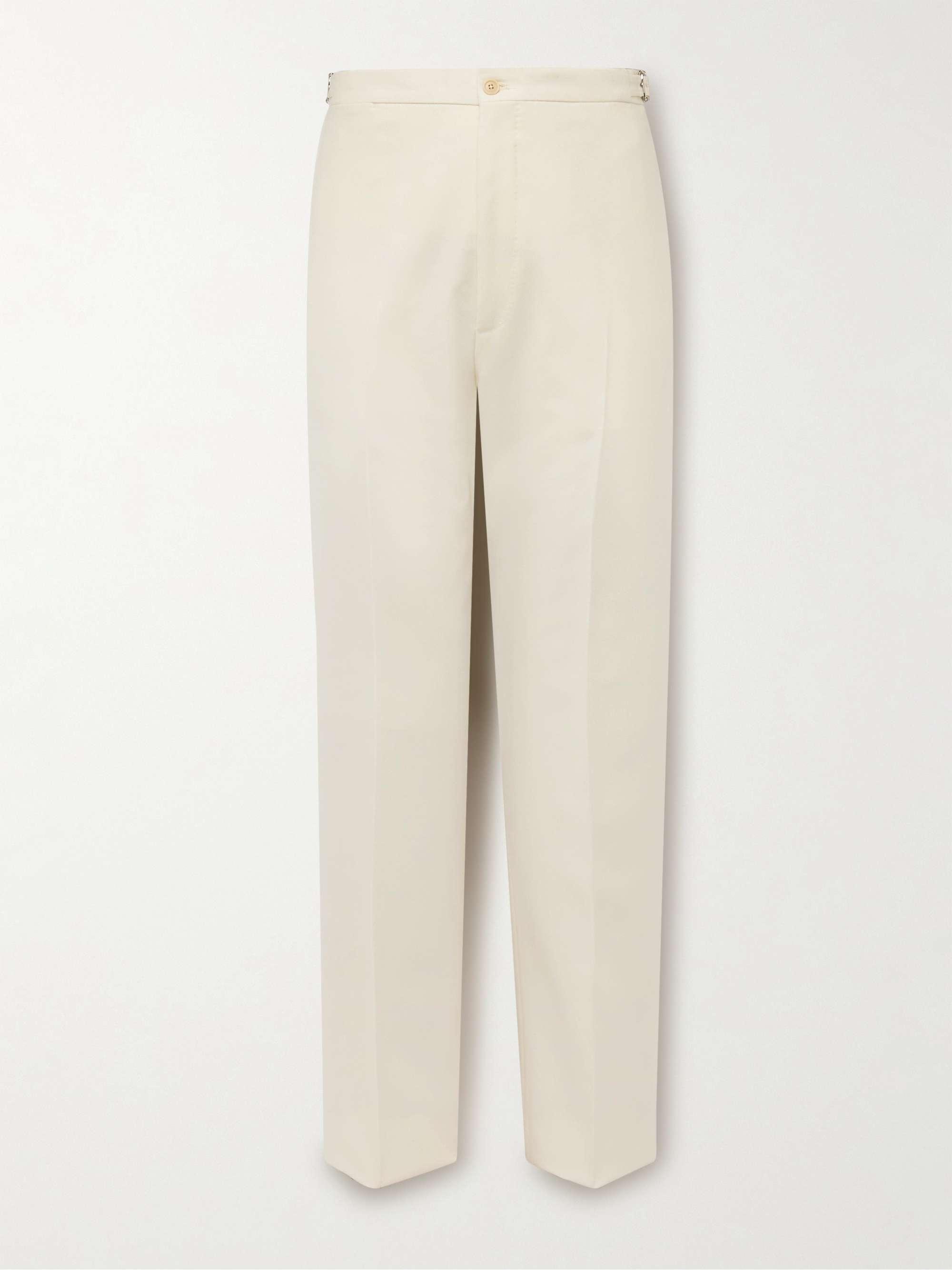 Slim-Fit Straight-Leg Wool-Flannel Tuxedo Trousers view