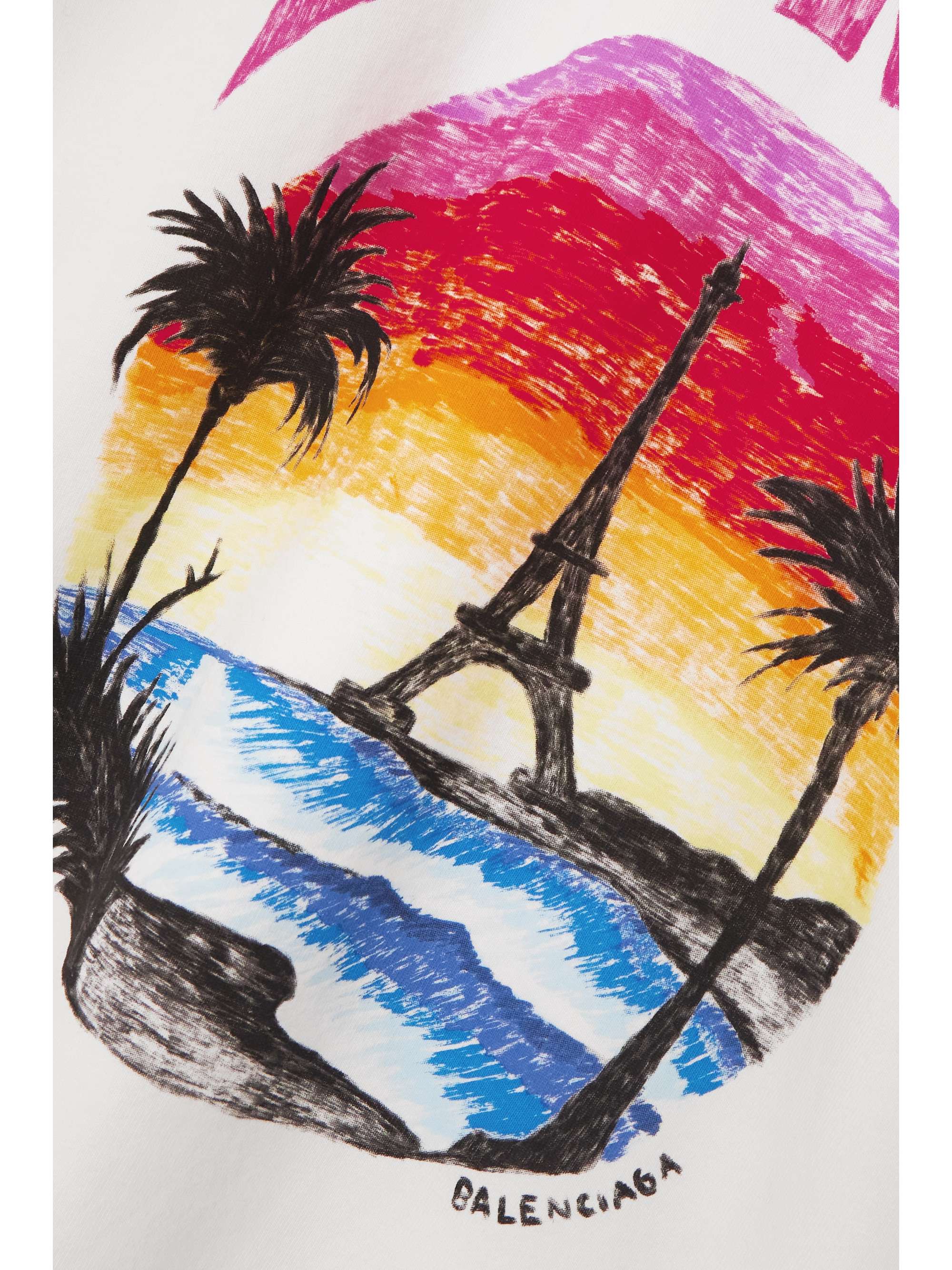 Printed stretch-cotton jersey T-shirt view