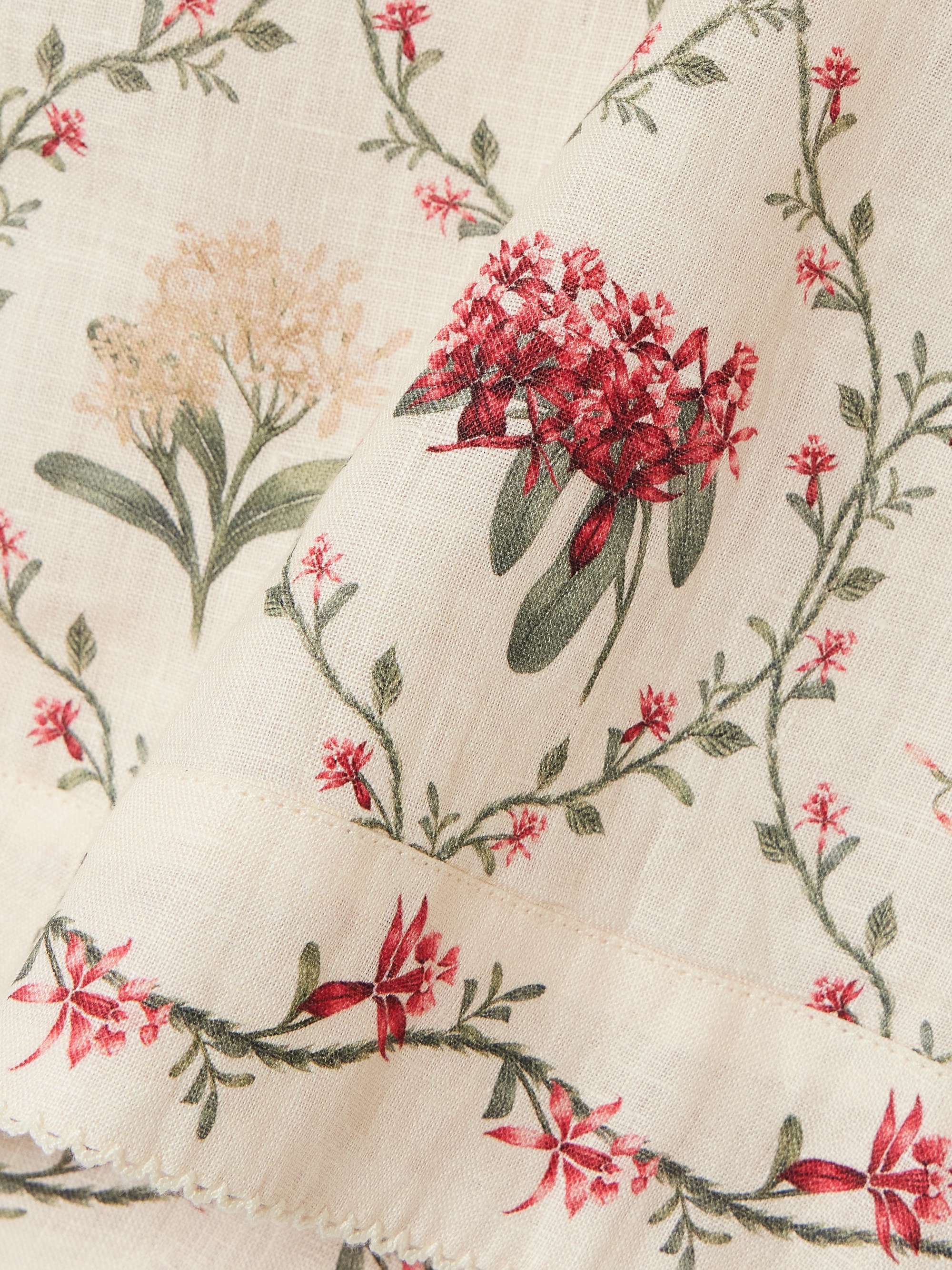 Luna Orquidea floral-print linen pareo view