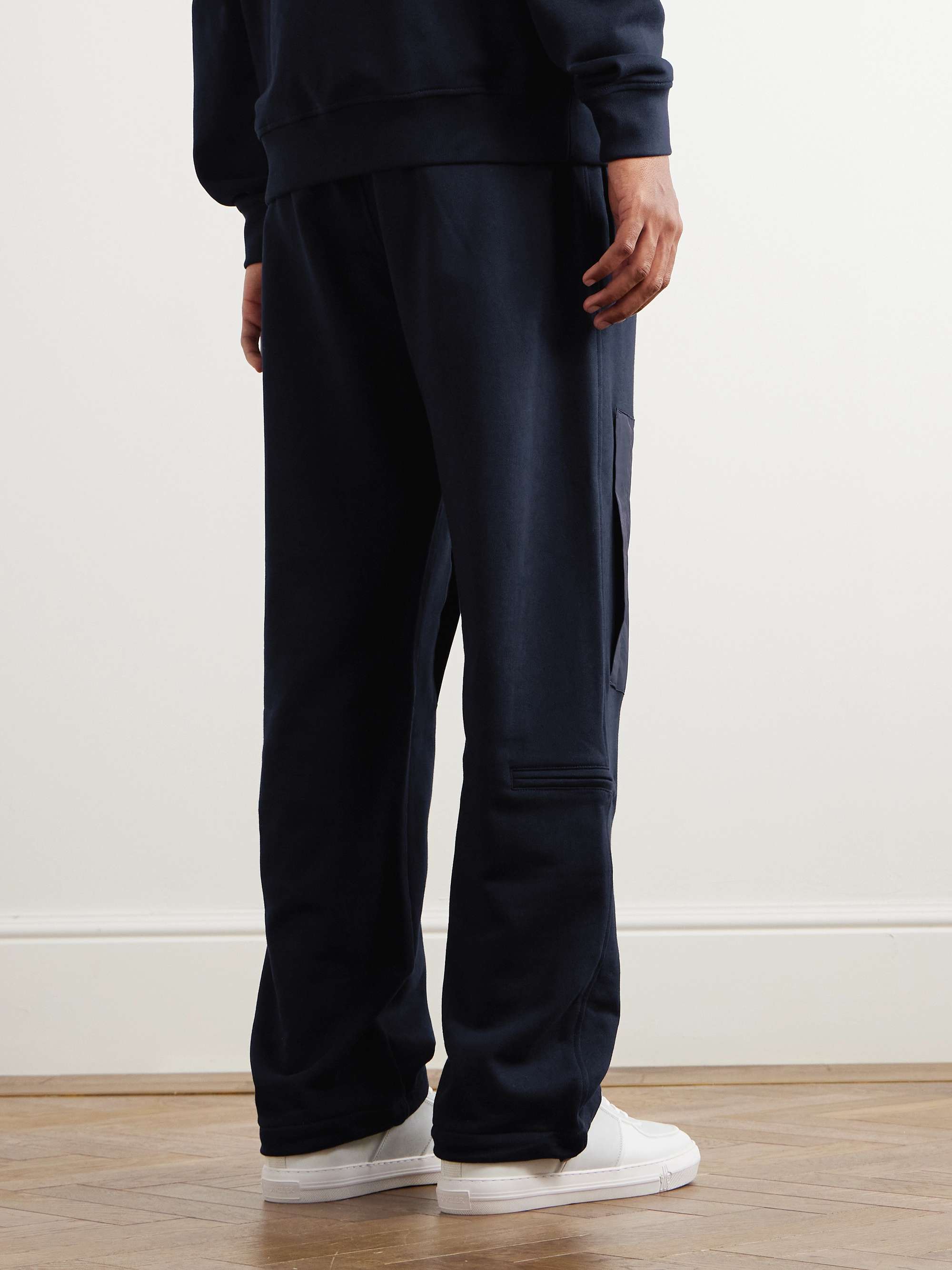 + Billionaire Boys Club Straight-Leg Shell-Trimmed Cotton-Jersey Sweatpants view