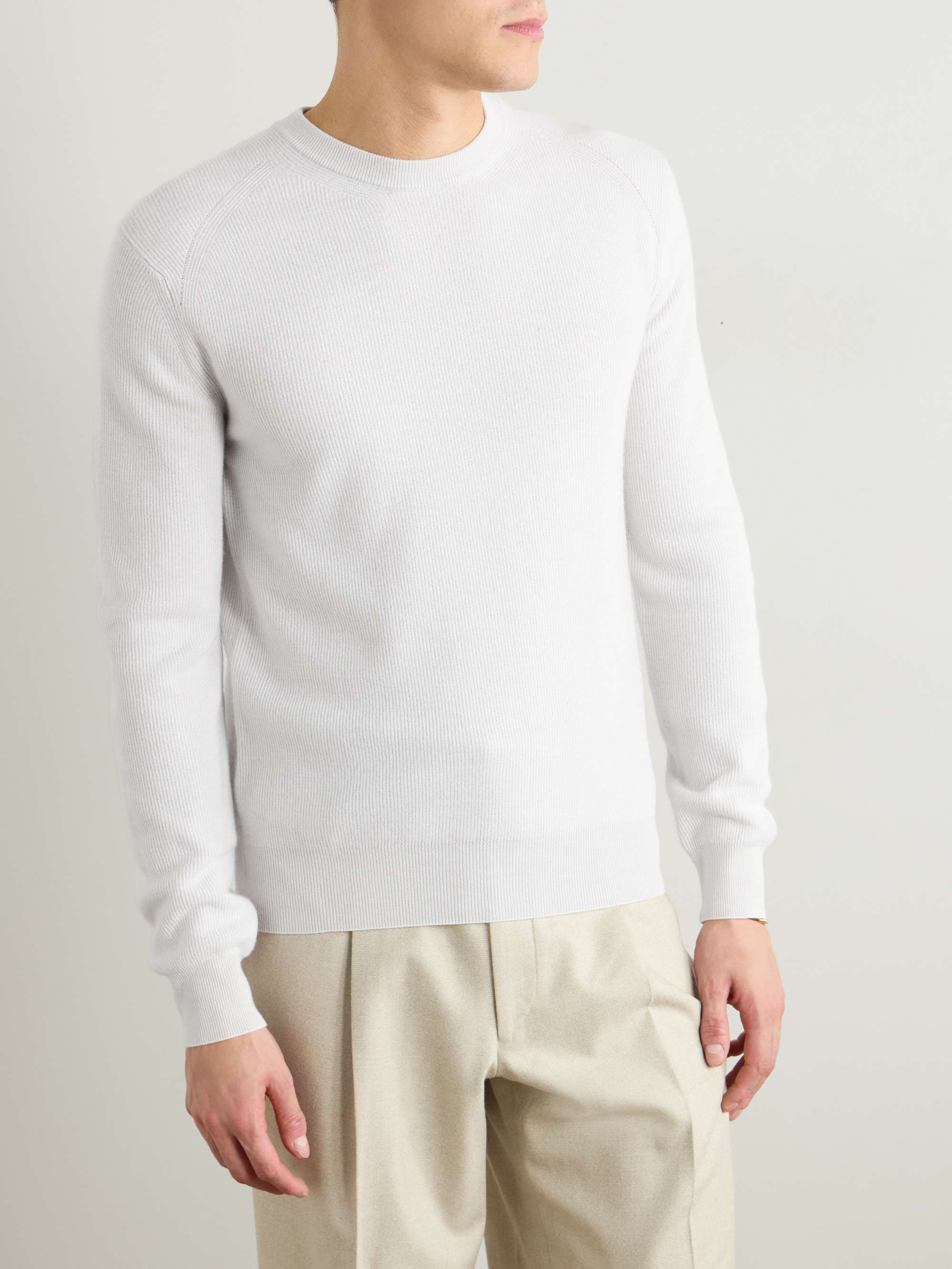 Ribbed Cashmere and Wool-Blend Sweater view