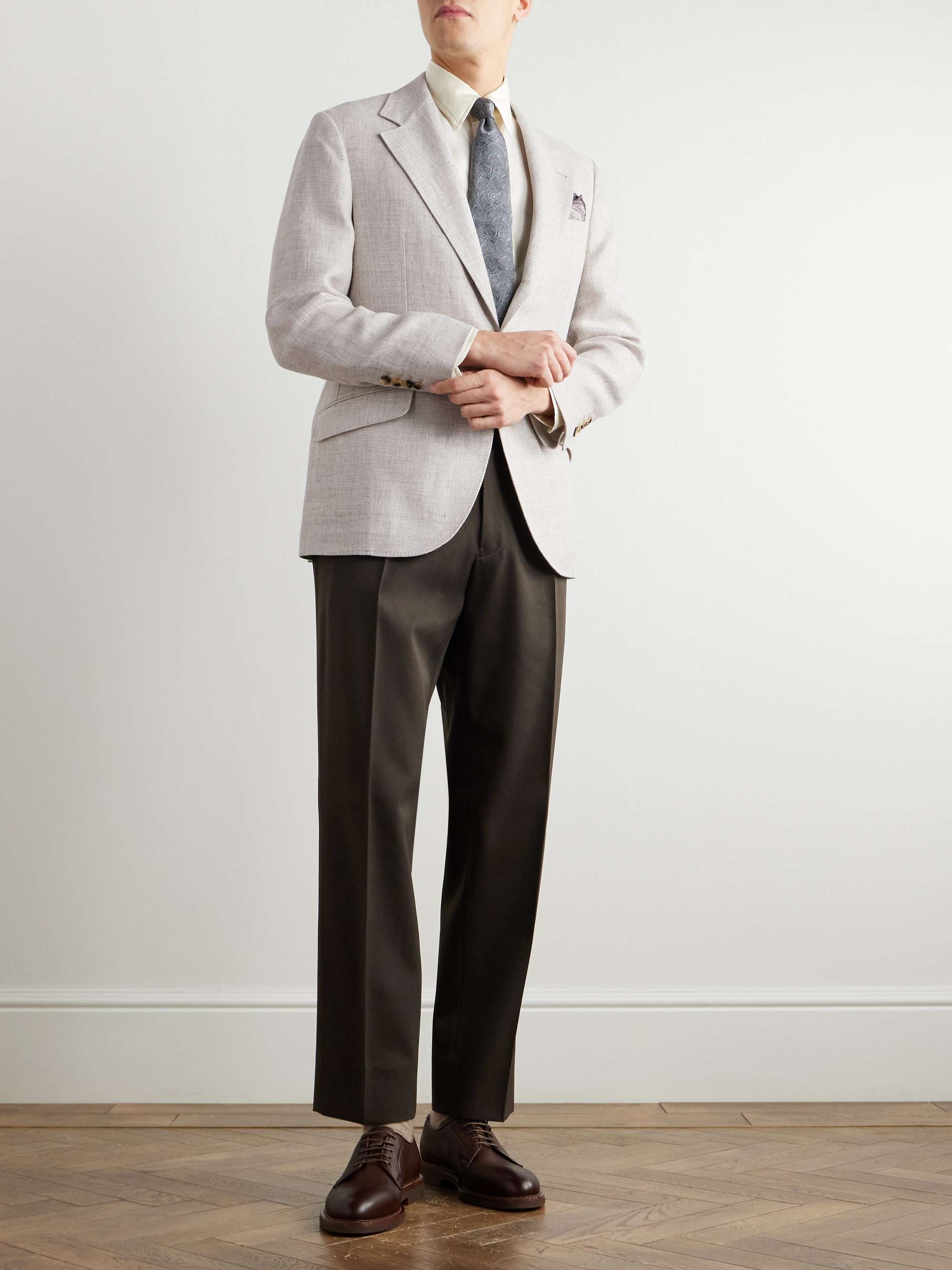 Linen, Wool and Silk-Blend Blazer view