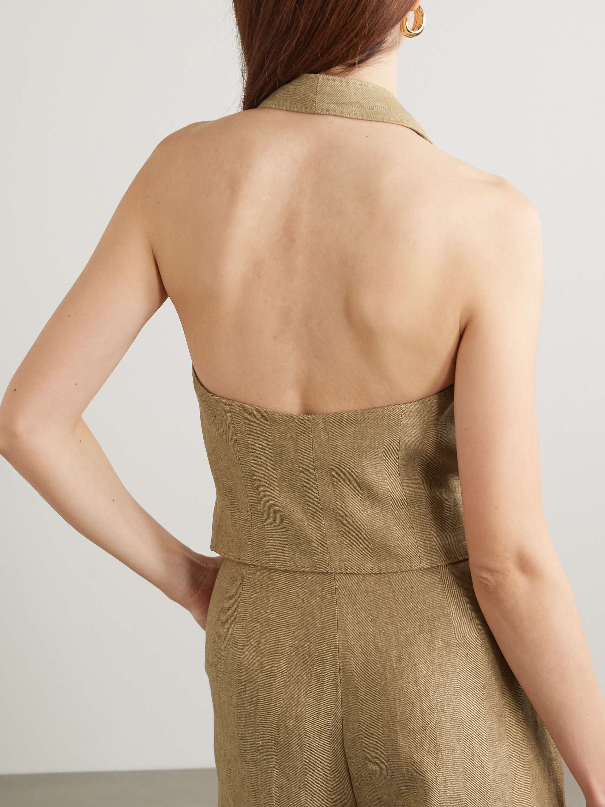 Sauro linen vest view